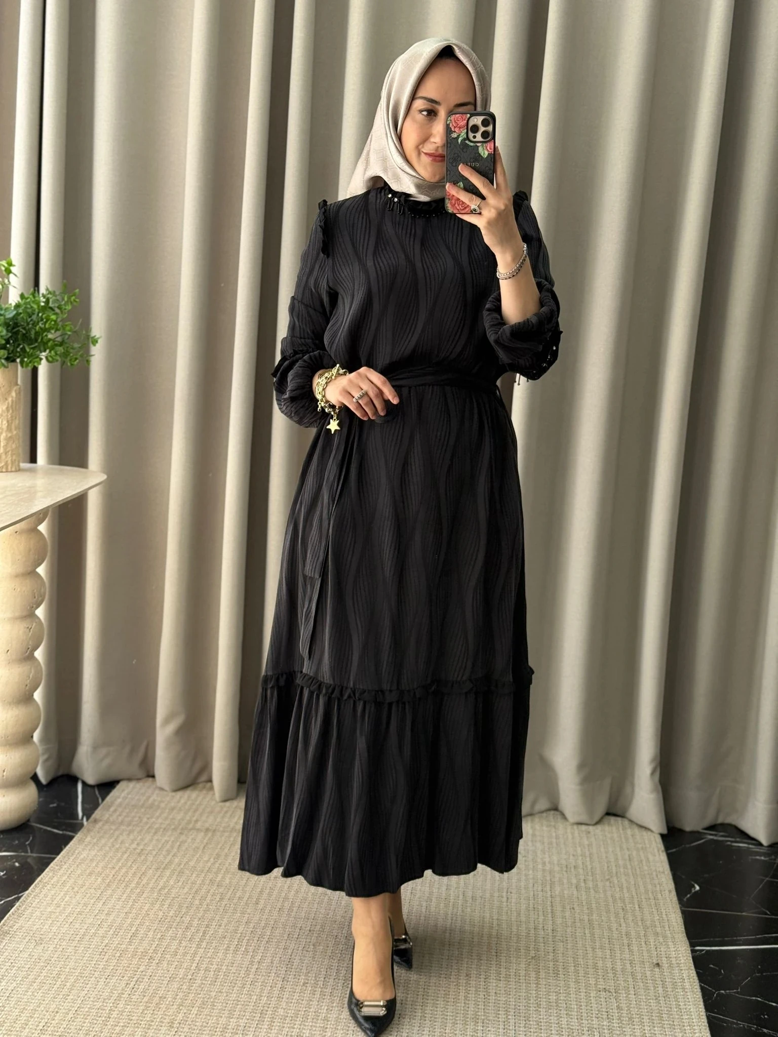 Qeffa Desenli Elbise