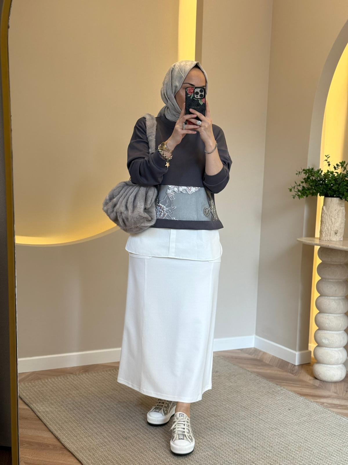 Lonbelon Bm Kabartma Desenli Tunik