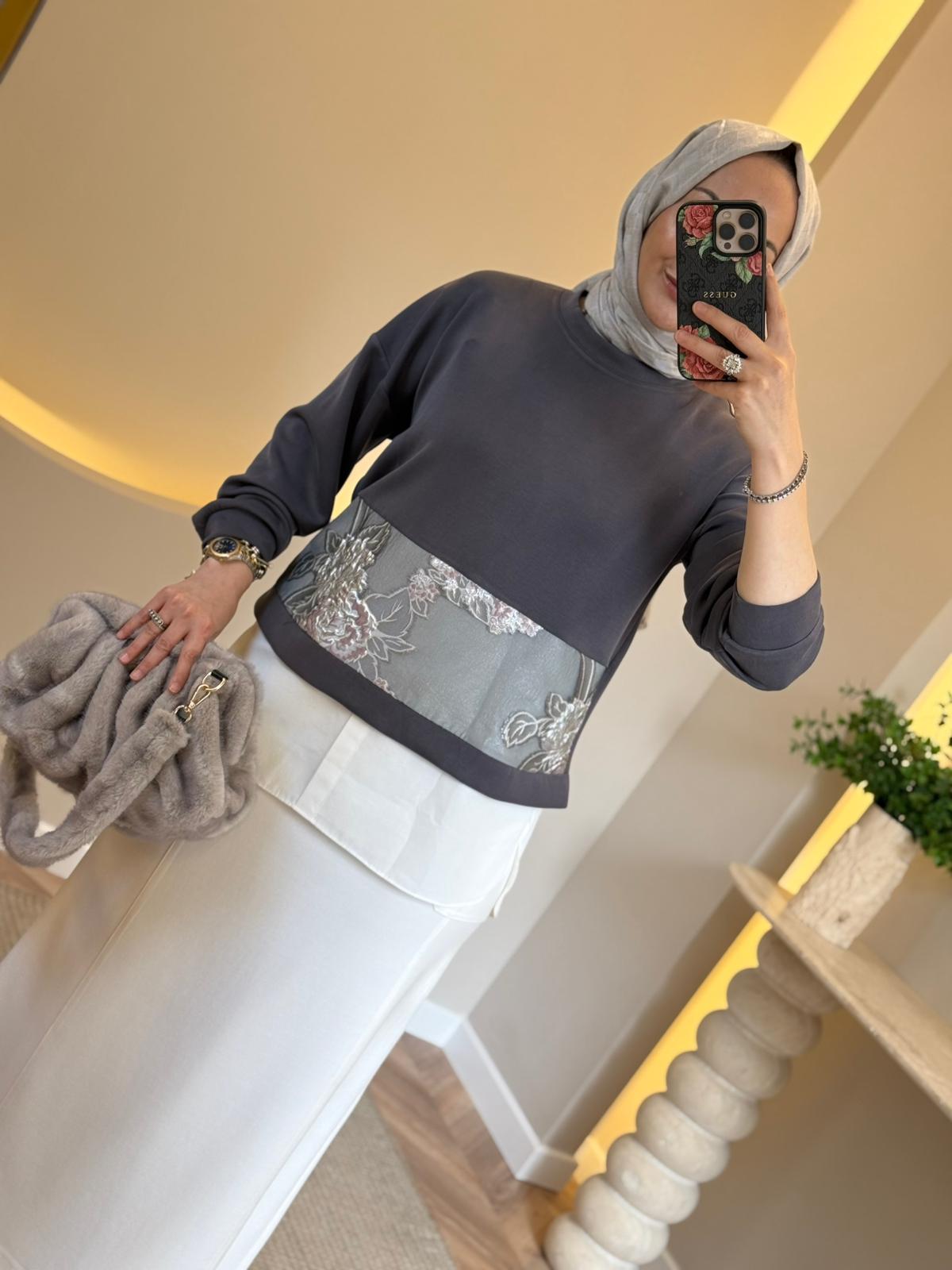 Lonbelon Bm Kabartma Desenli Tunik