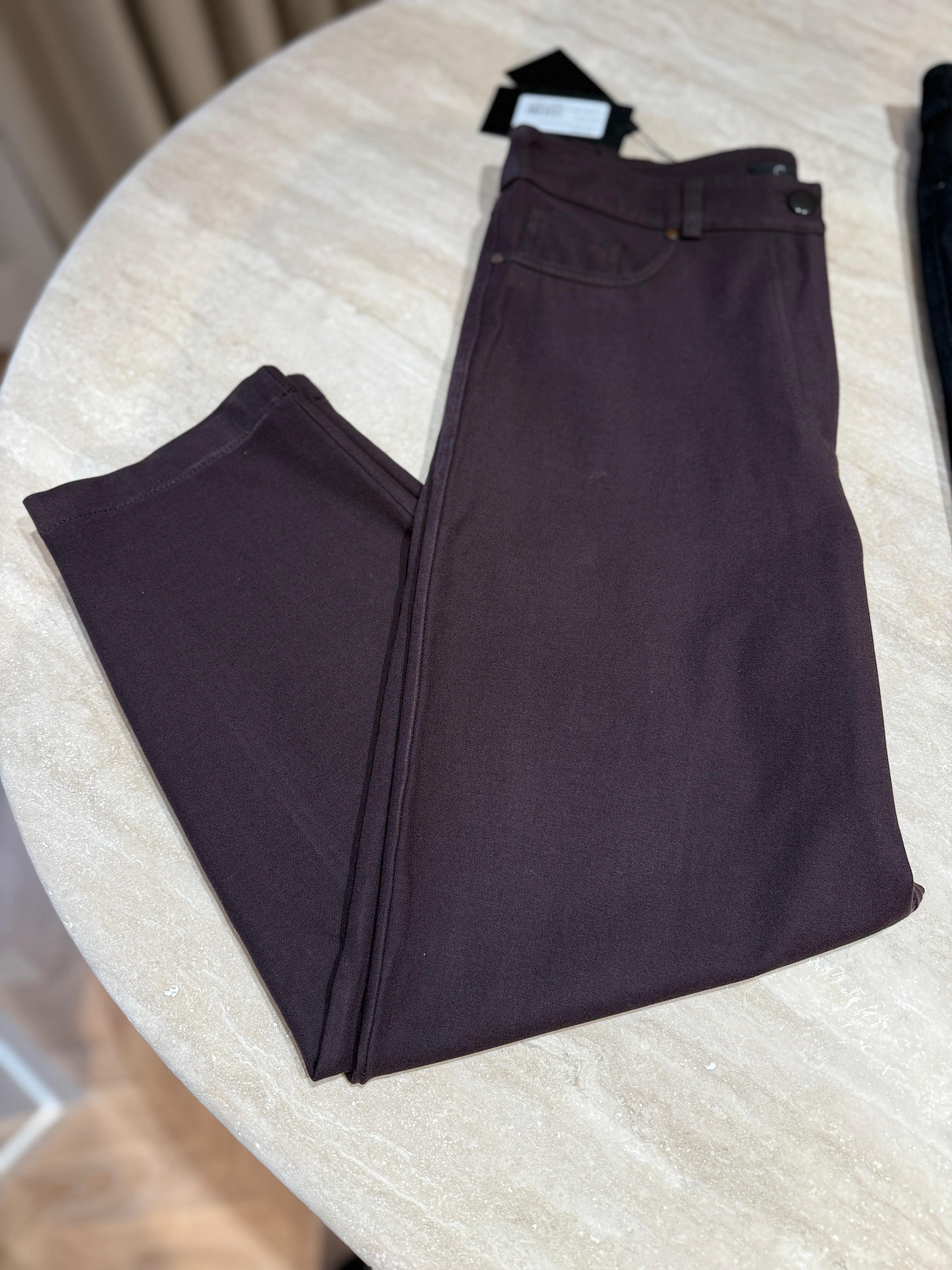 Sentez Havuç Paça Kanvas Pantolon-Kahverengi