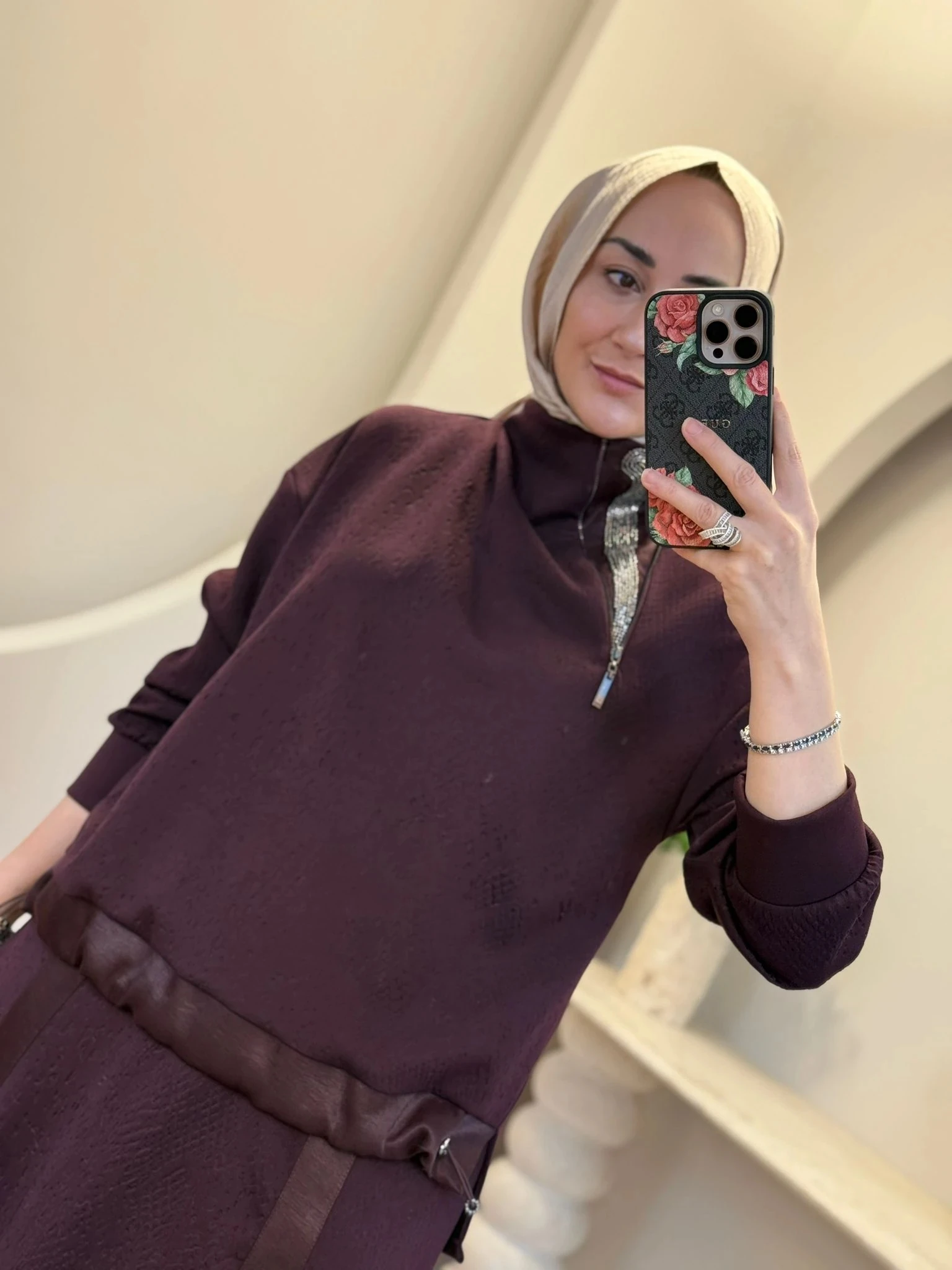 Lissmore Kabartma Desen Takım - Bordo