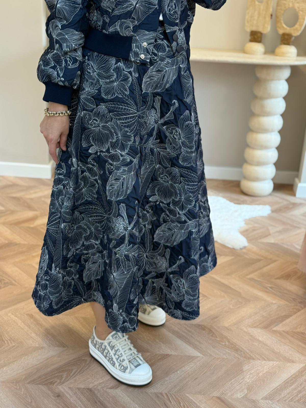 Kahma Desenli Kiloş Etek