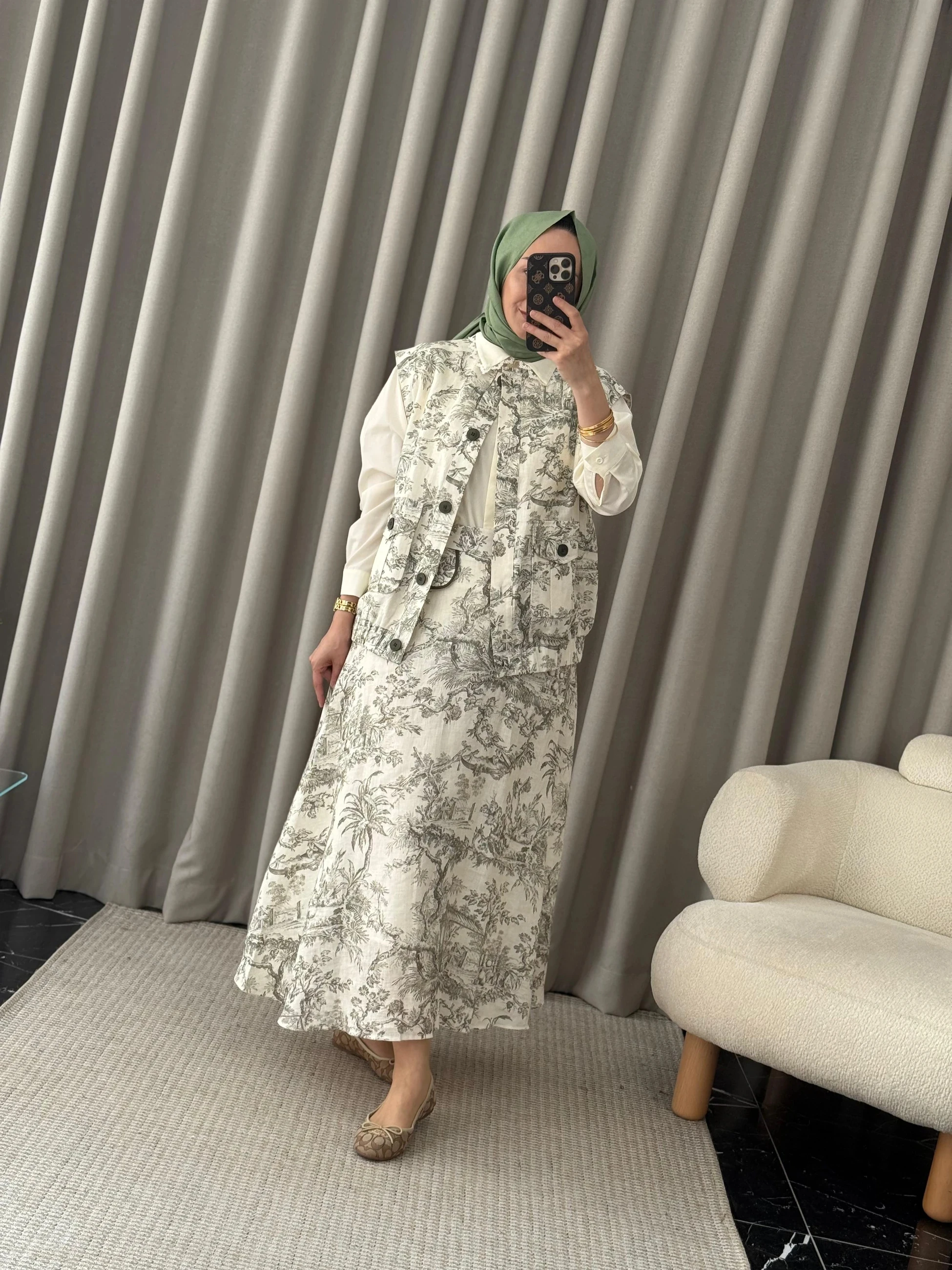 Kahma Etek Yelek Kombin Takım