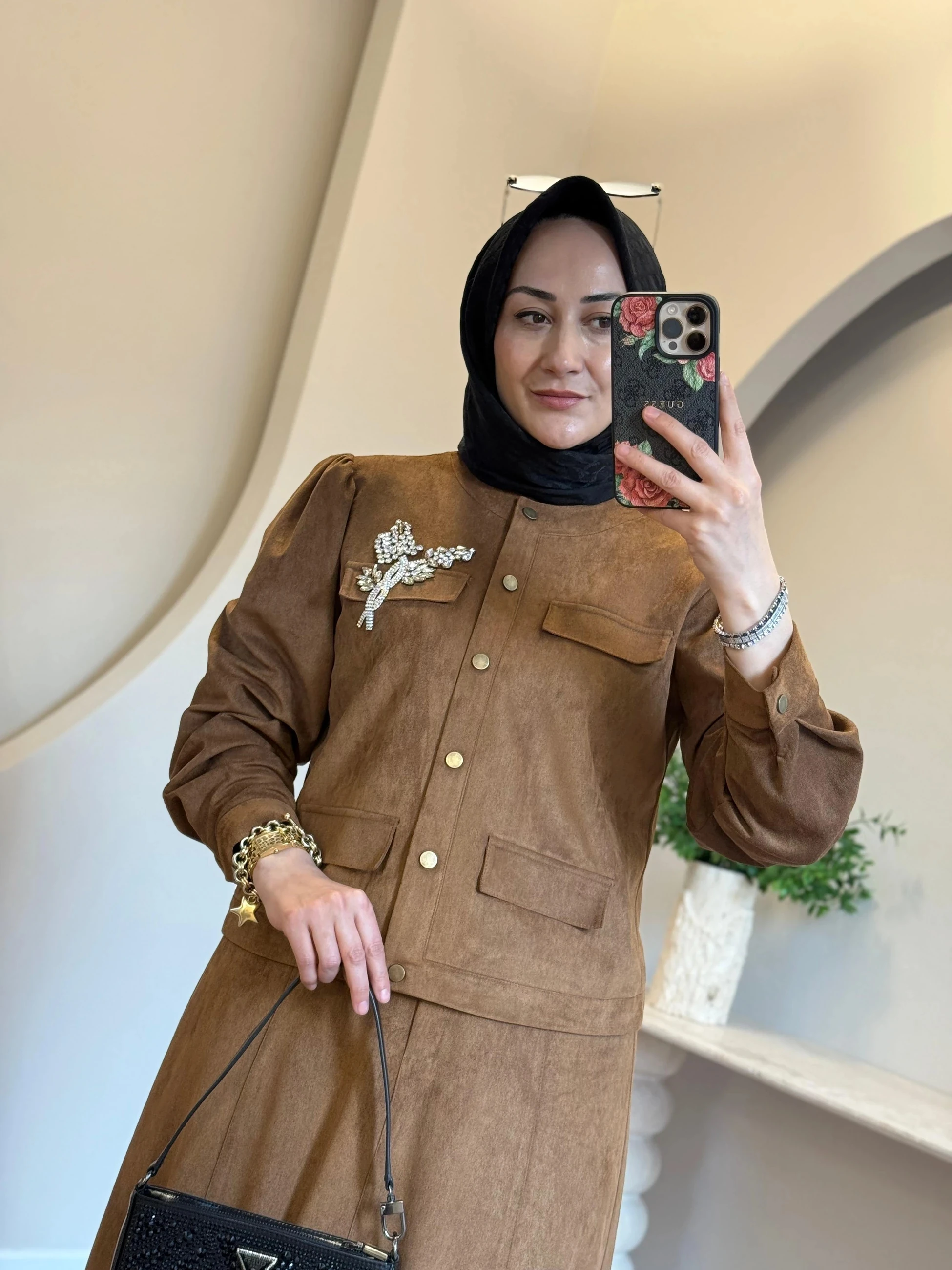 Otto Nubuk Etekli Takım - Taba