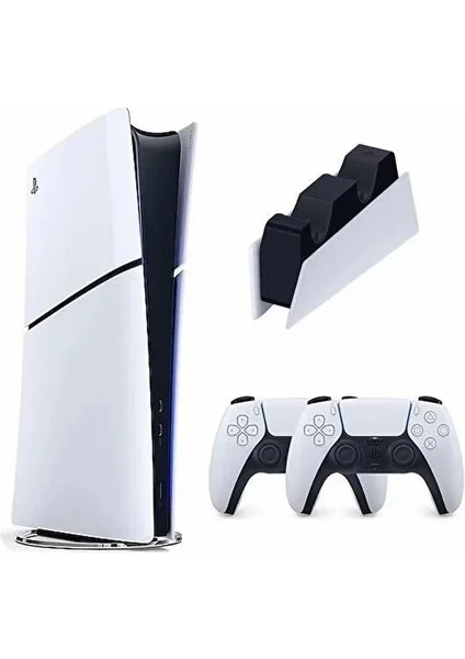 Playstatıon 5 Slım Dıgıtal Çift Kollu + Şarj Istasyonu 1tb Oyun Konsolu