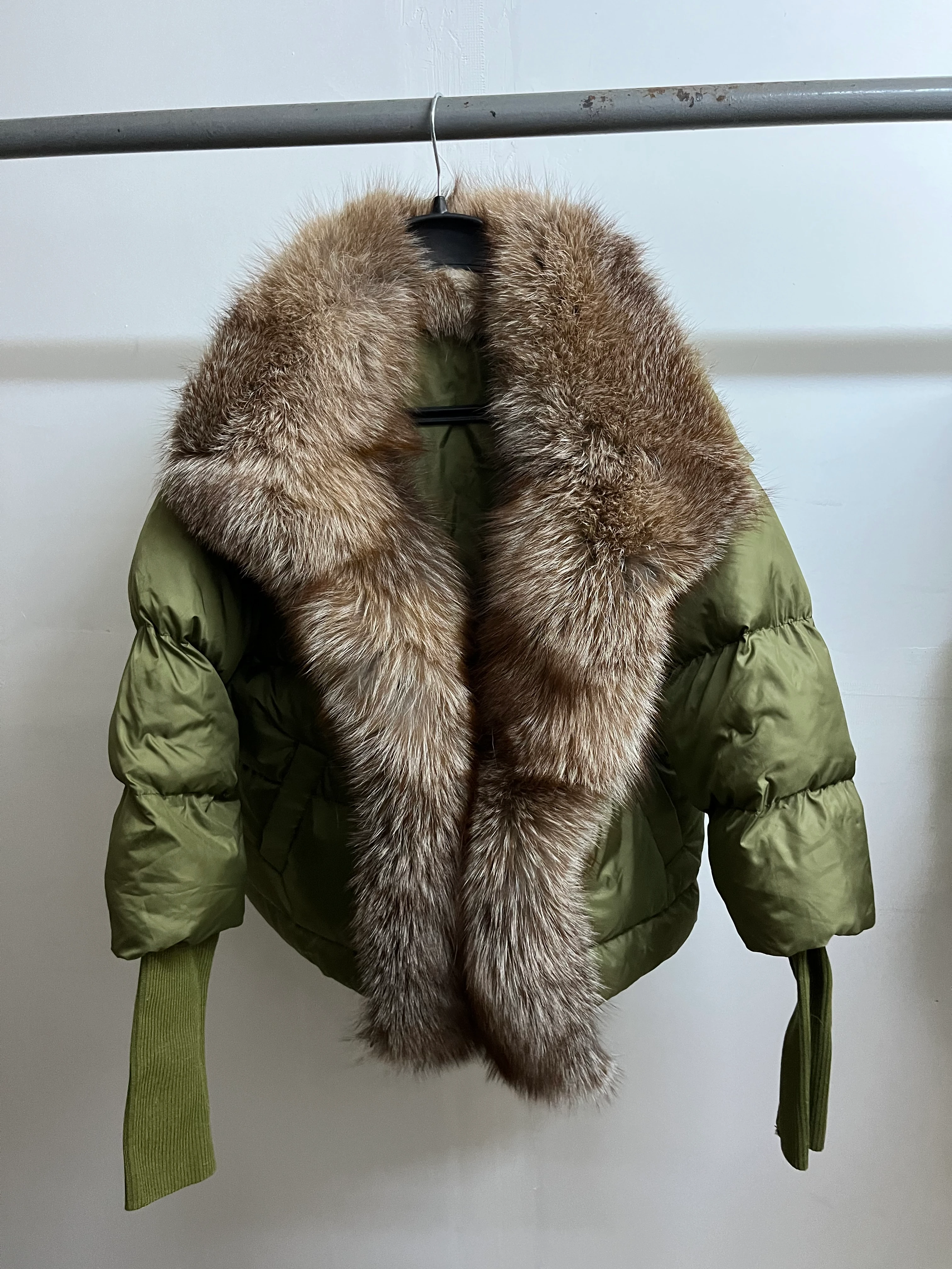 Knit Sleeve Puffer Jacket