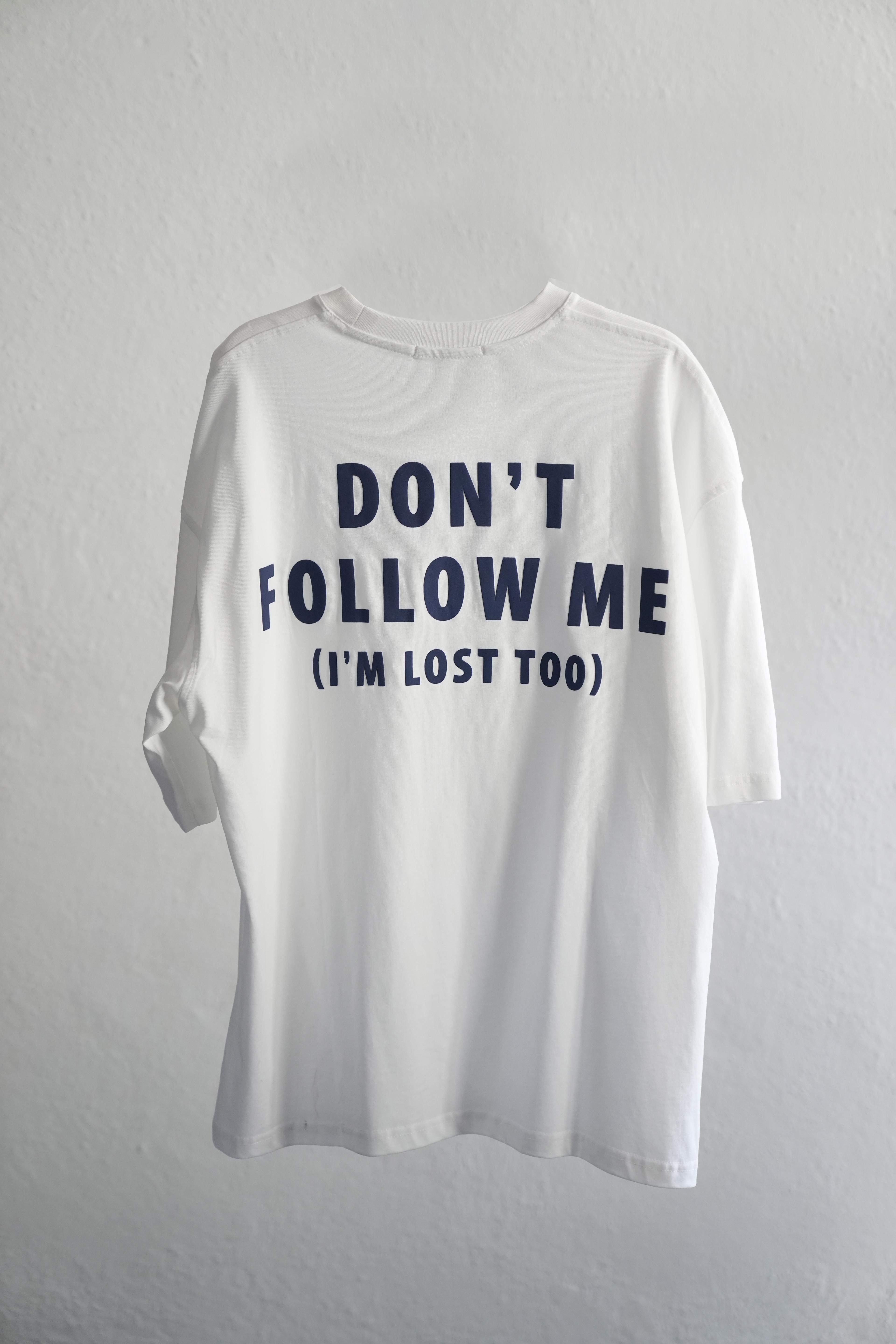 İm Lost Kabartma Baskılı Oversize Tshirt