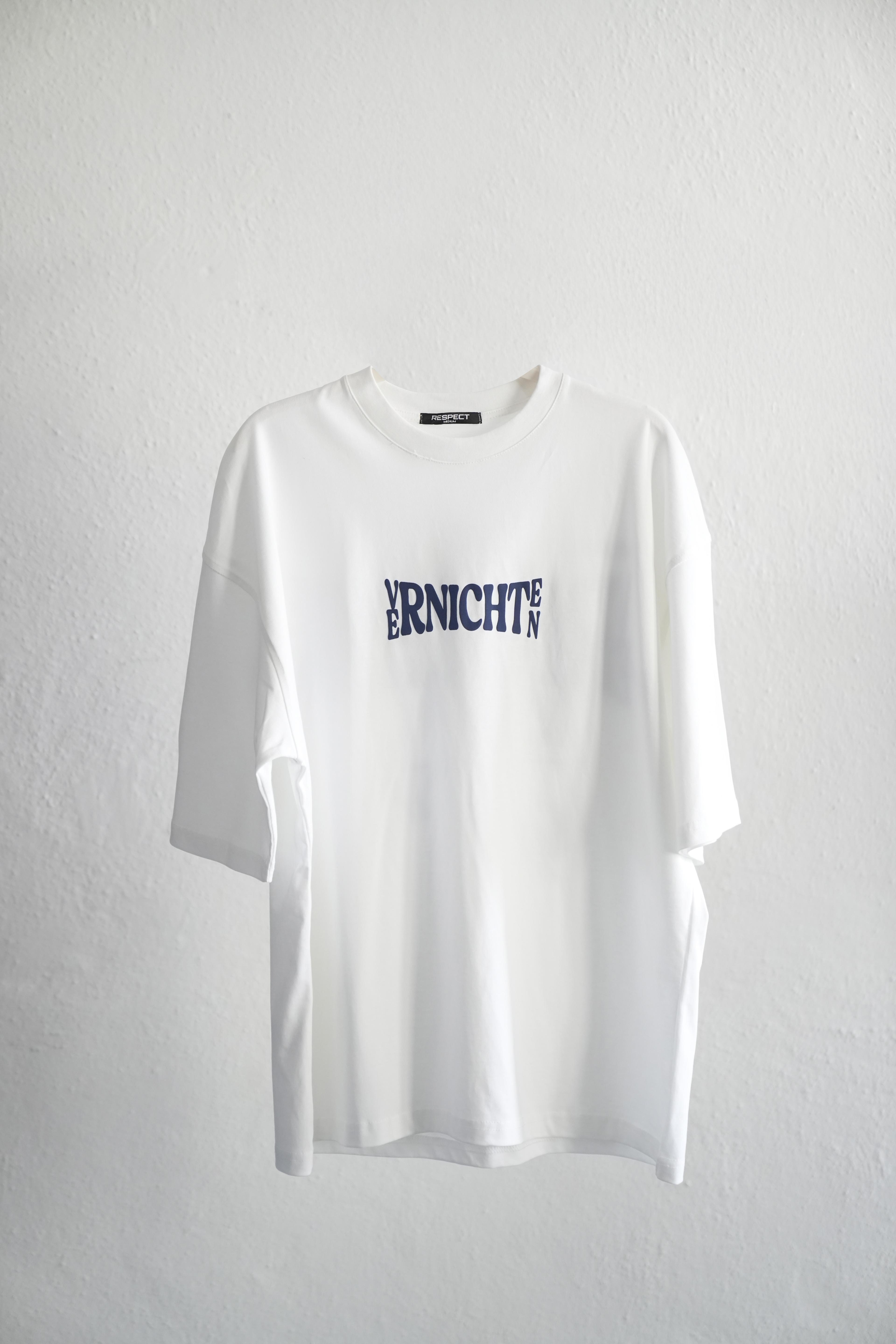 Vernichten Kabartma Baskılı Oversize Tshirt