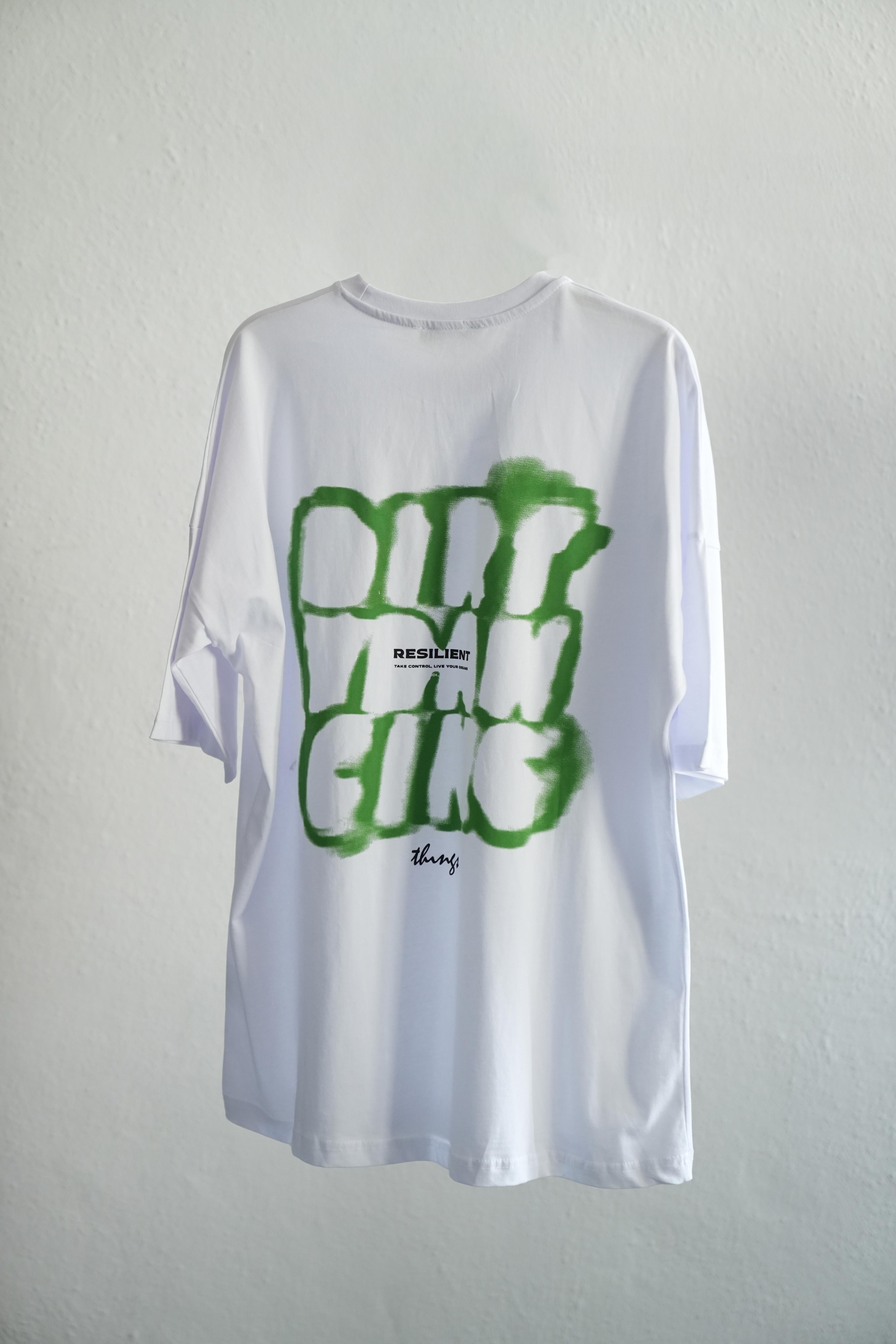 Resilient Baskılı Oversize Tshirt