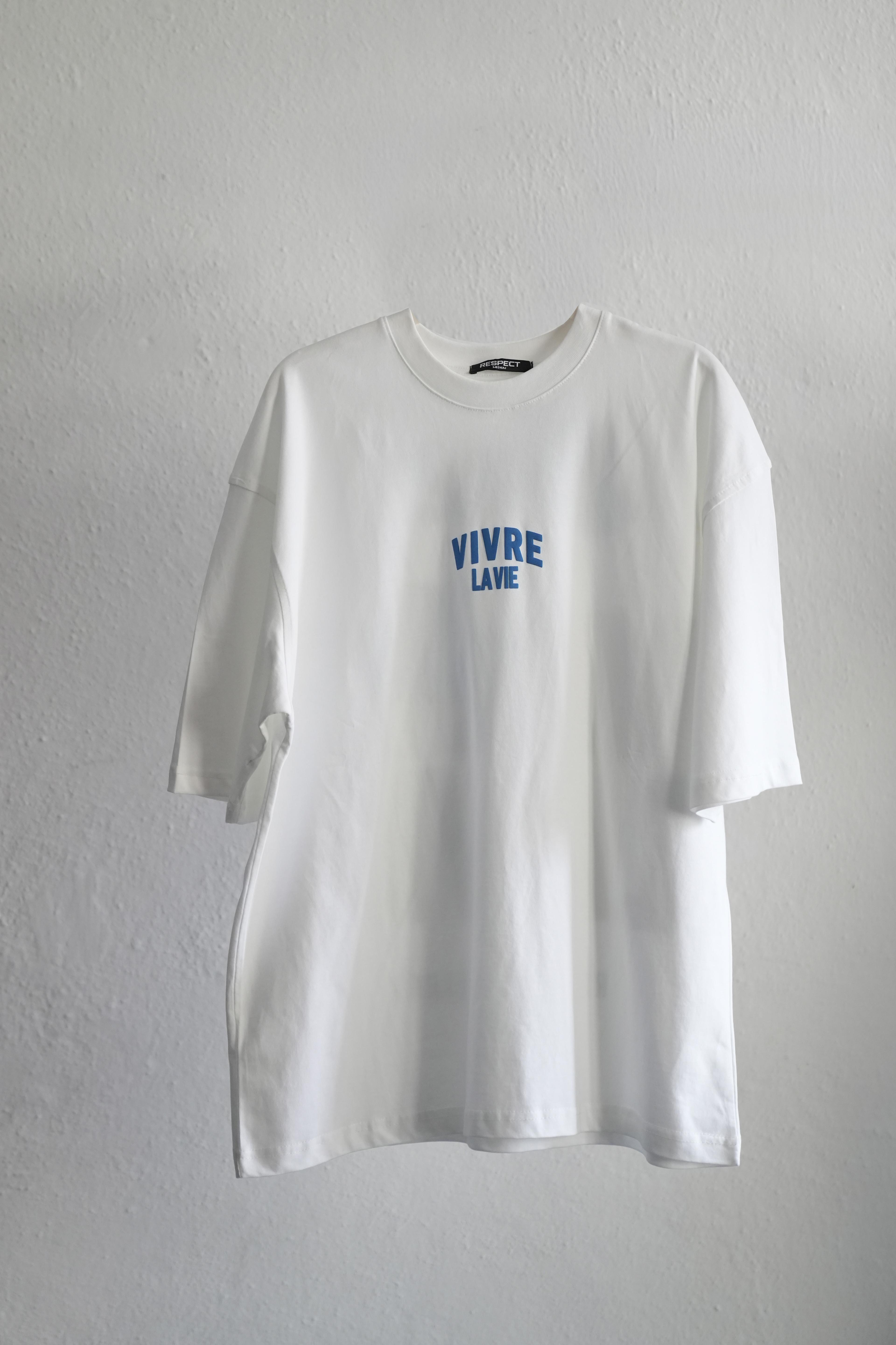 Vivre Lavie Kabartma Baskılı Oversize Tshirt