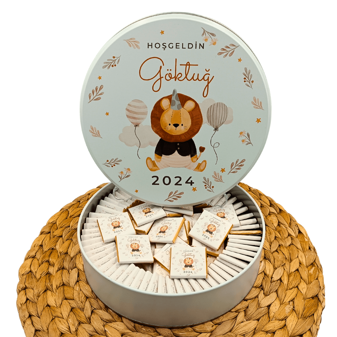 Personalized Baby Chocolate B02 ,Lion Themed Baby Shower Favors, Birthday Gifts 