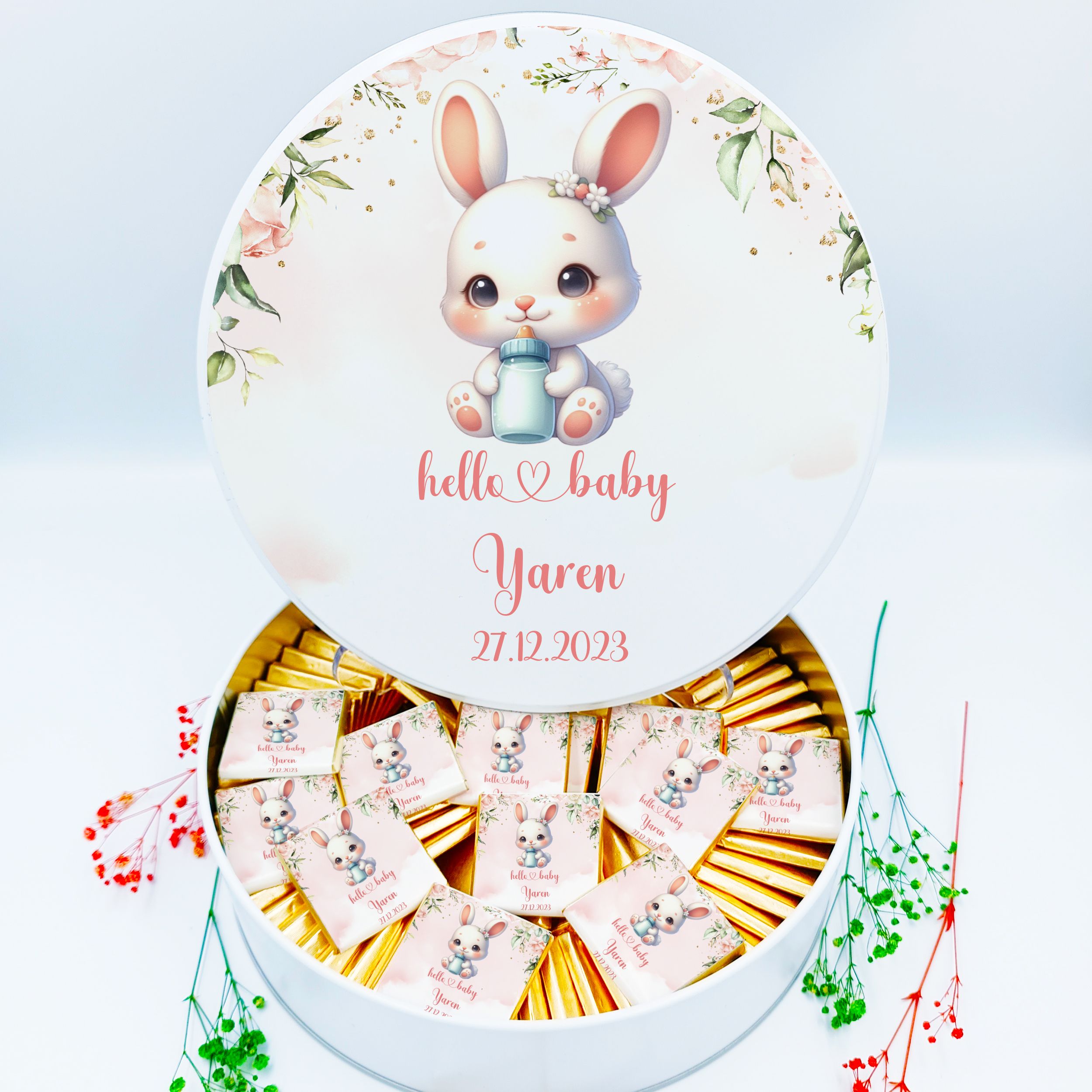 Personalized Baby Chocolate,Baby Shower  Favors, Birthday Gifts B15