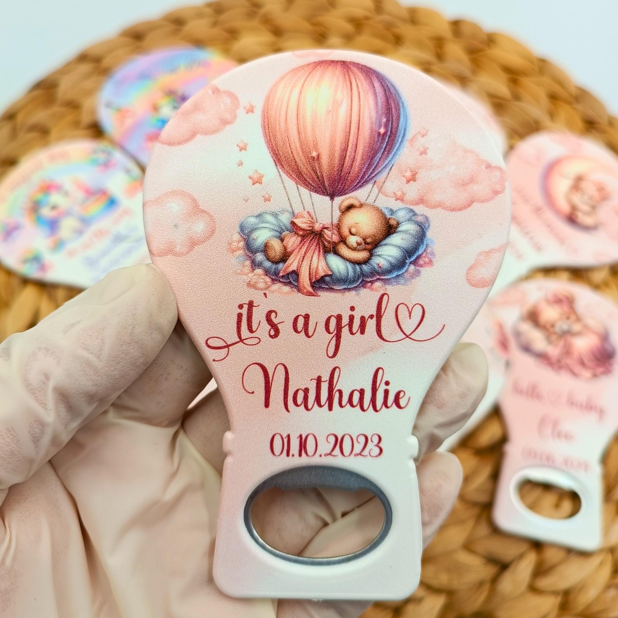 Balon Açacak Magnet B115, Kız Bebek Doğum Günü Baby Shower Magneti