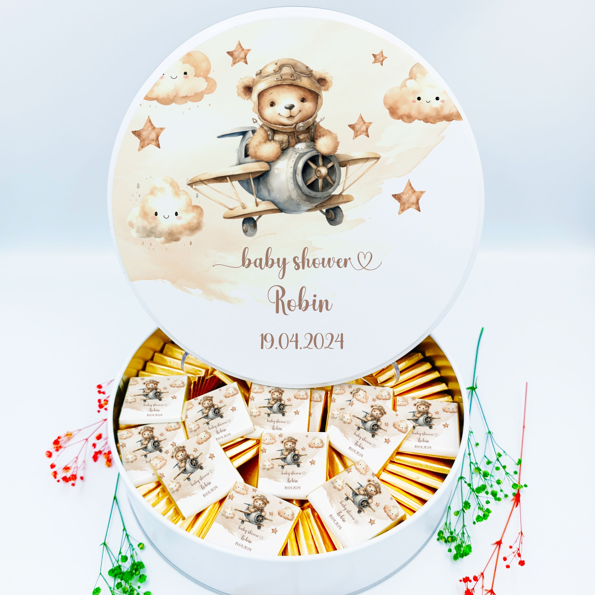Personalized Baby Chocolate,Baby Shower  Favors, Birthday Gifts B85