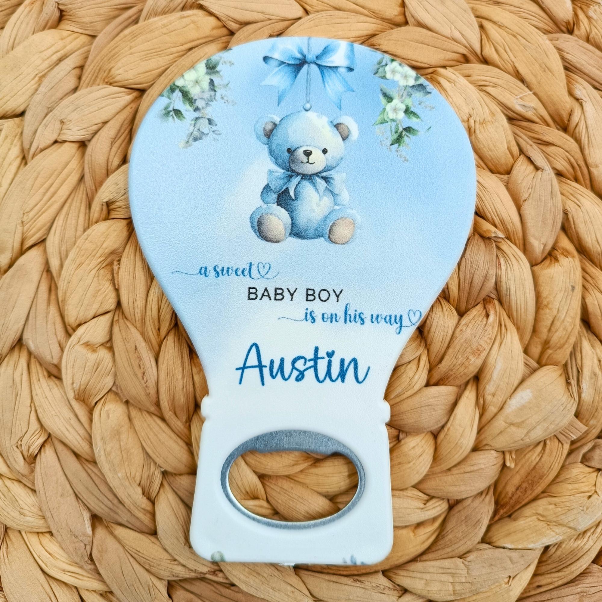 Baby Gift Bottle Opener Magnet B104 ,Customized Baby Shower Favors ,Birthday Party Gift 