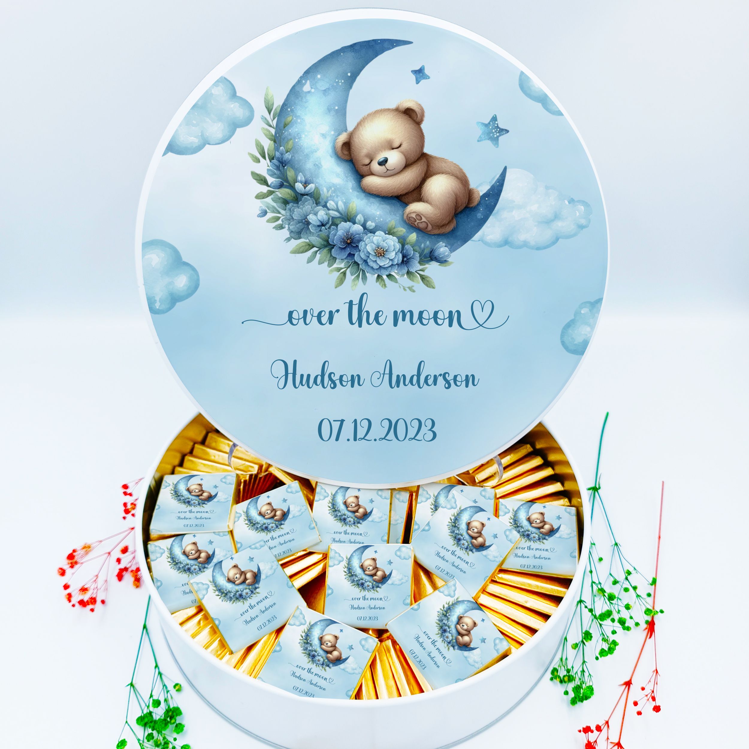 Bebek Çikolatası B93, Kişiye Özel Baby Shower Çikolata , Erkek Bebek Çikolatası