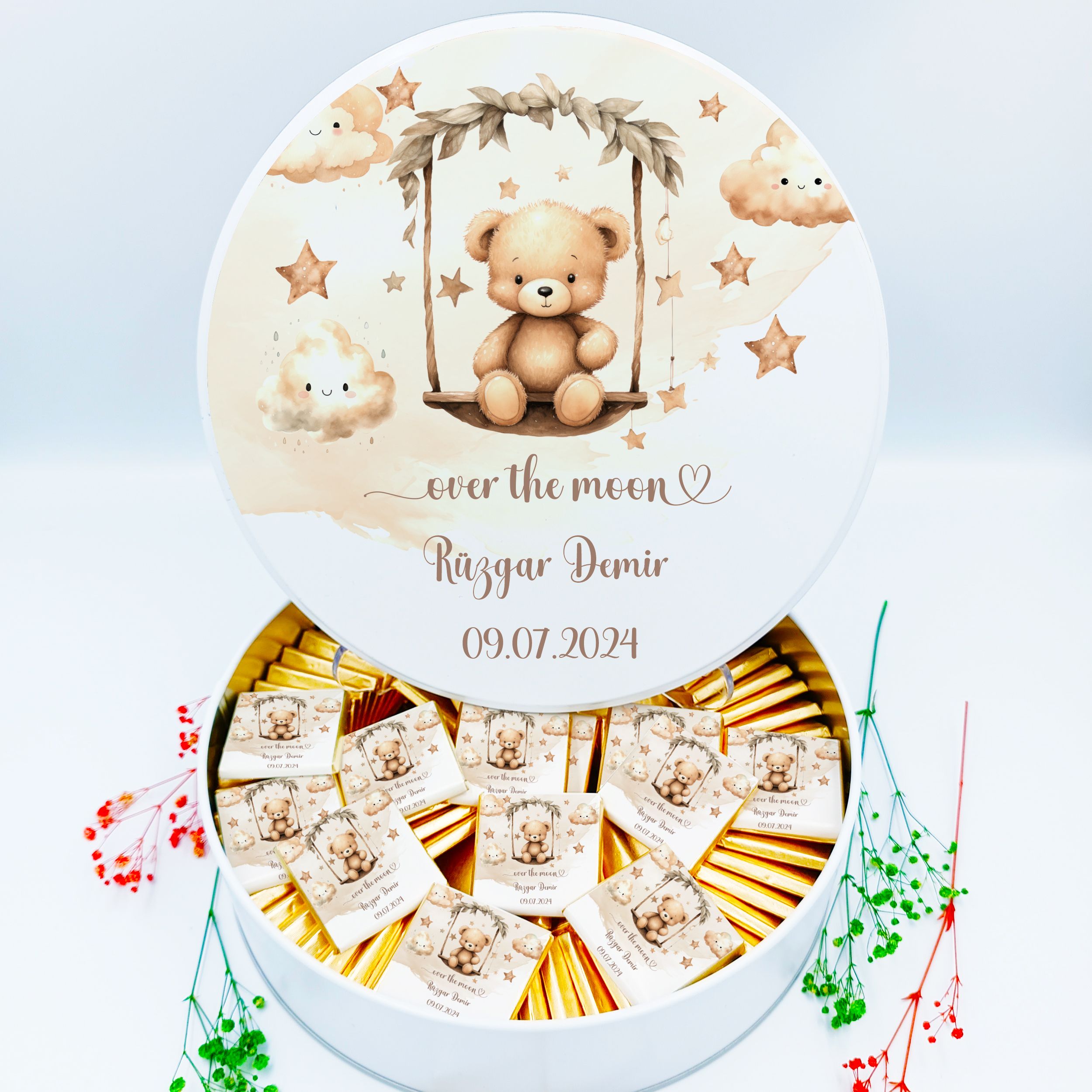 Personalized Baby Chocolate,Baby Shower  Favors, Birthday Gifts B97