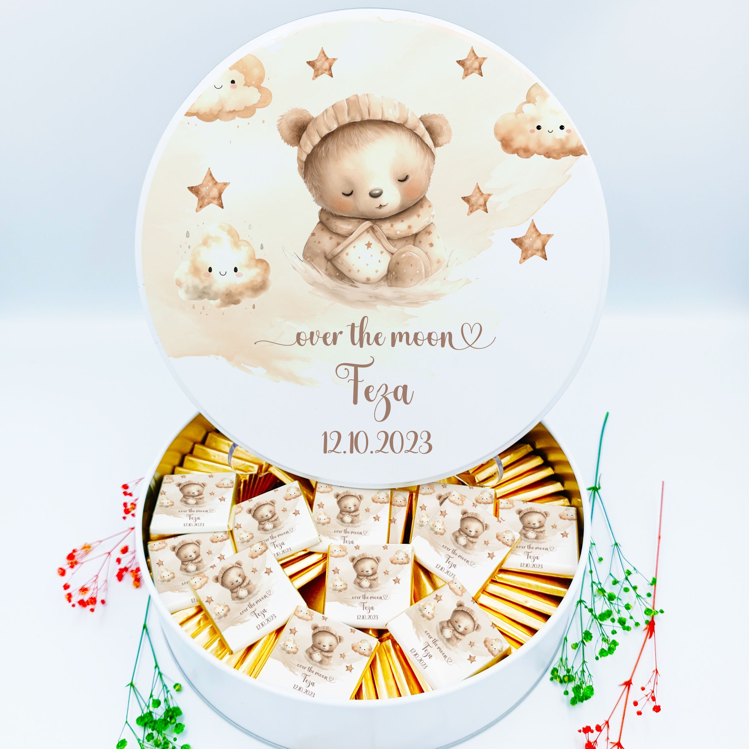 Personalized Baby Chocolate,Baby Shower  Favors, Birthday Gifts B94