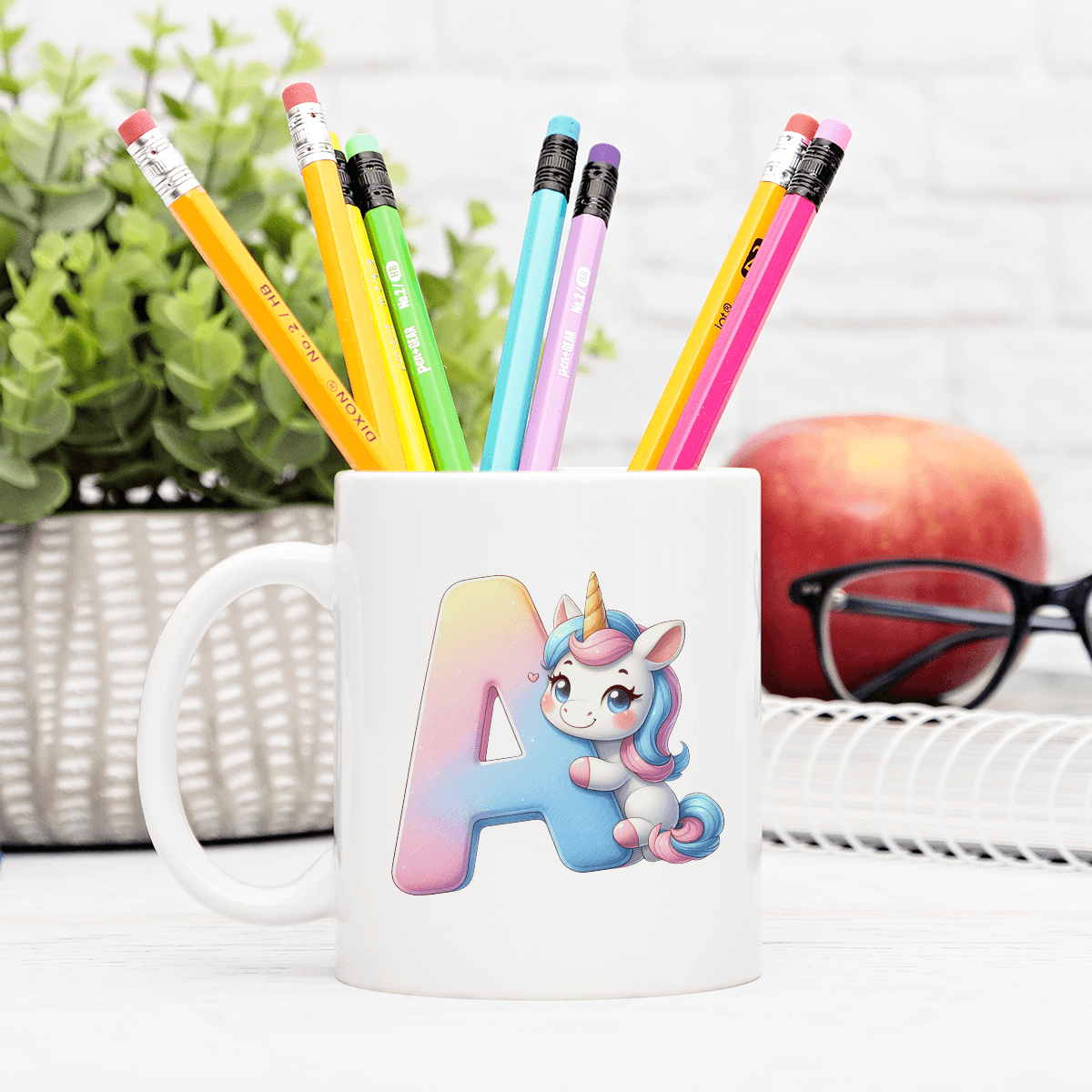 Unicorn Temalı Baskılı Kupa Bardak