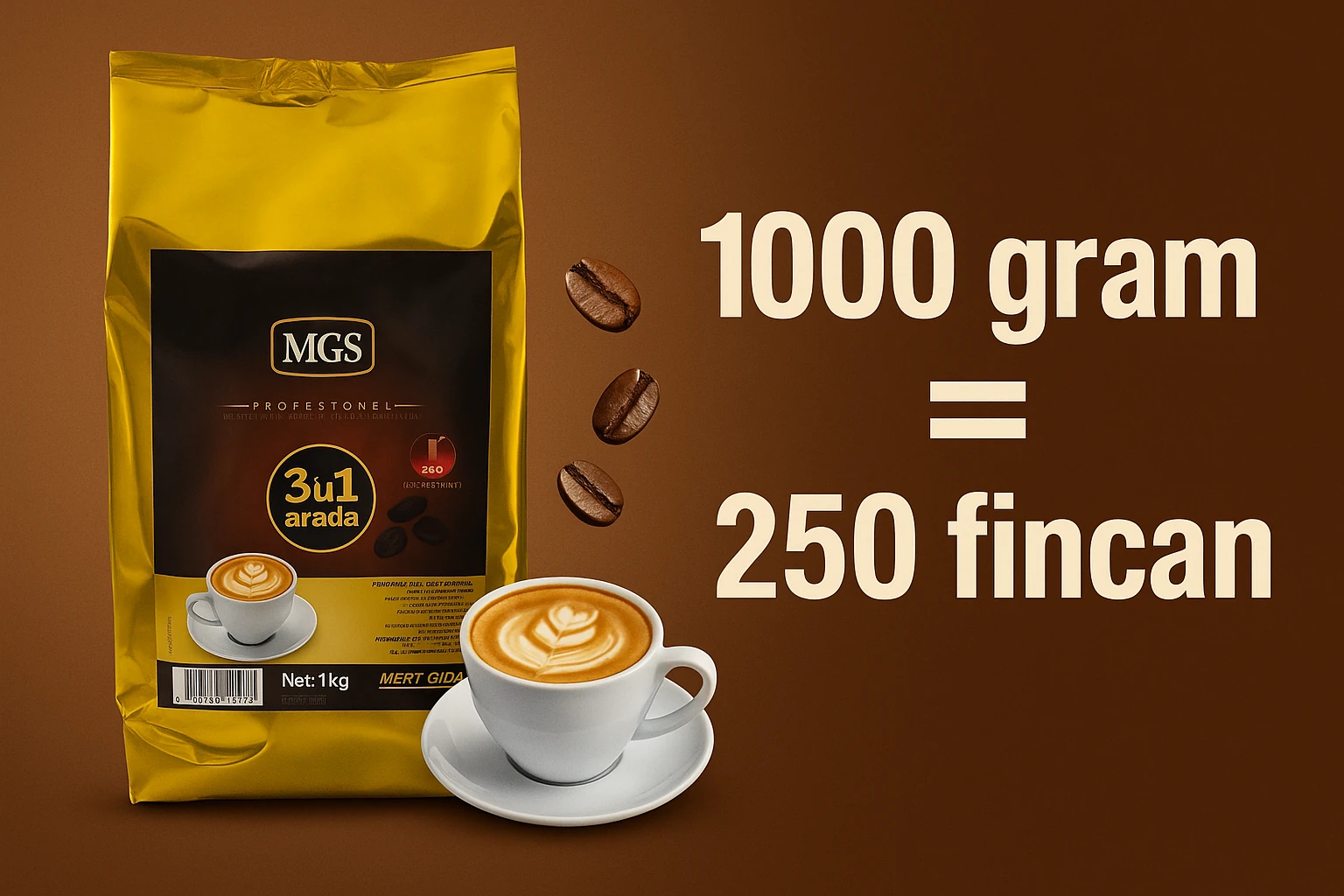MGS 3 Ü 1 ARADA HAZIR KAHVE 1KG