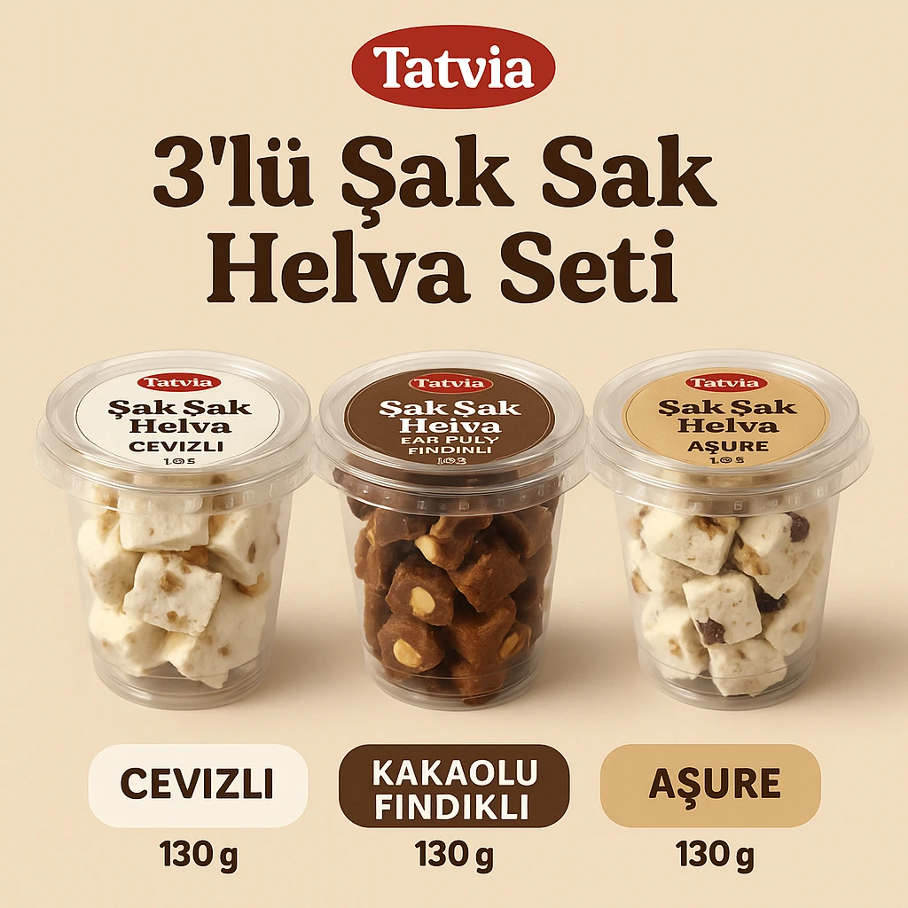 Tatvia Şak Şak Helva 130 gr X 3 adet