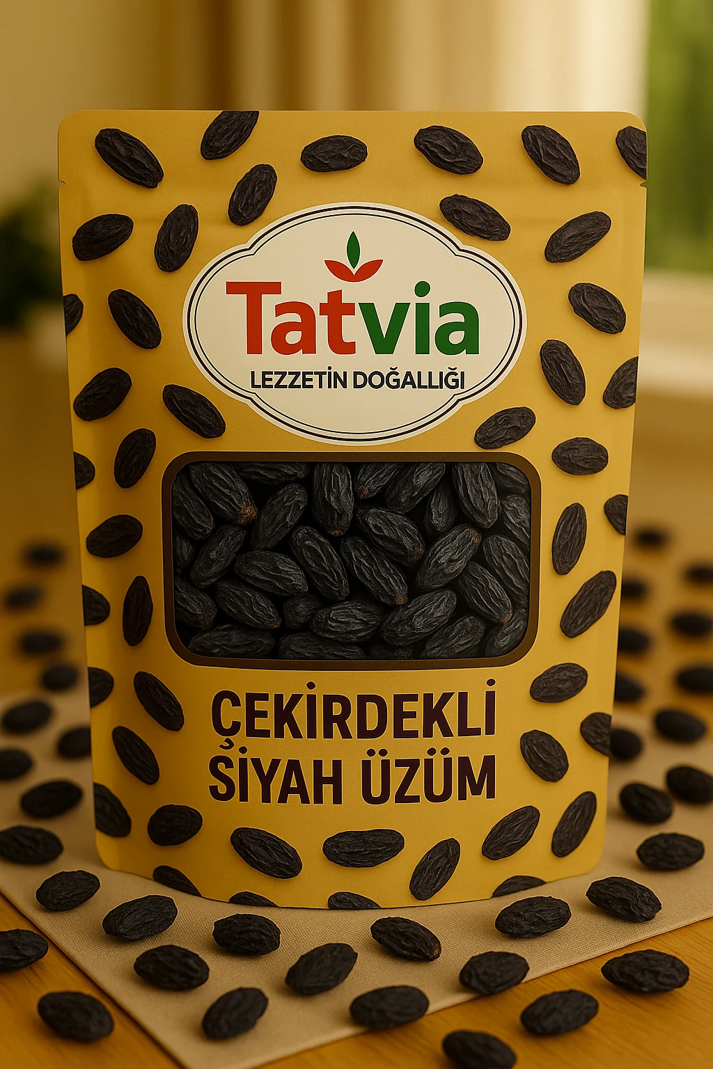 Çekirdekli Siyah Üzüm(Keçemen) 250 gr