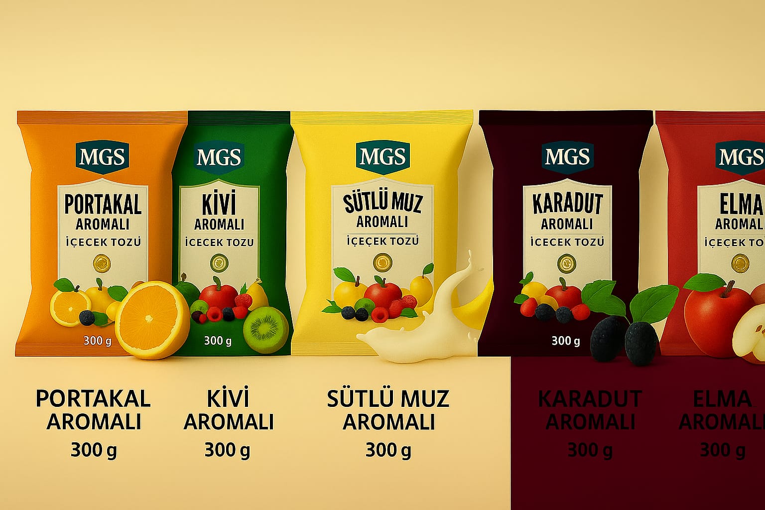 MGS 5'li Paket Aromalı Toz İçecek 5 x 300 gr