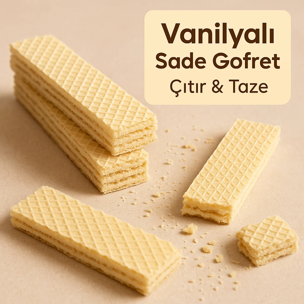 Vanilyalı Sade Gofret 250 gr