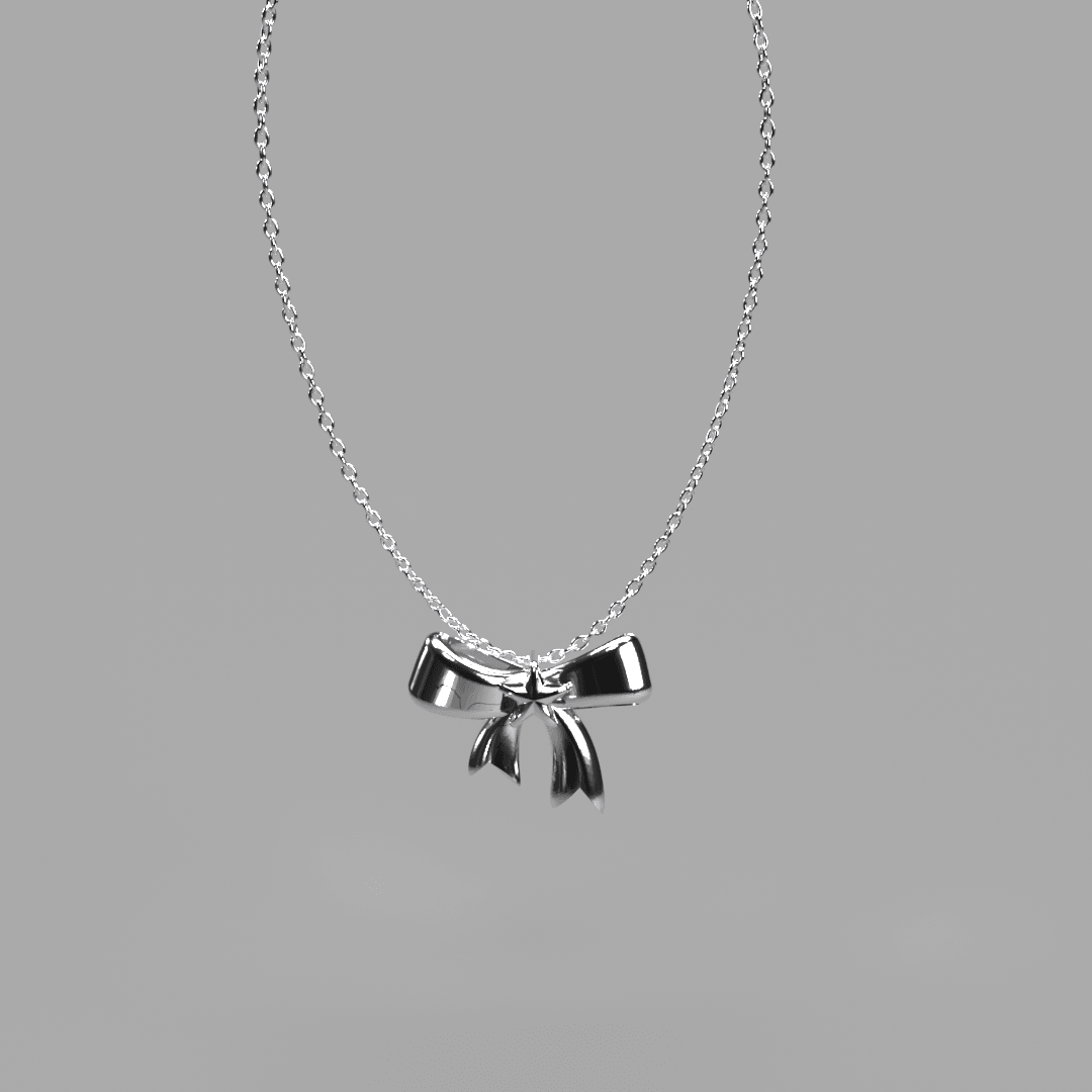 925 Silver 471 Bow Necklace