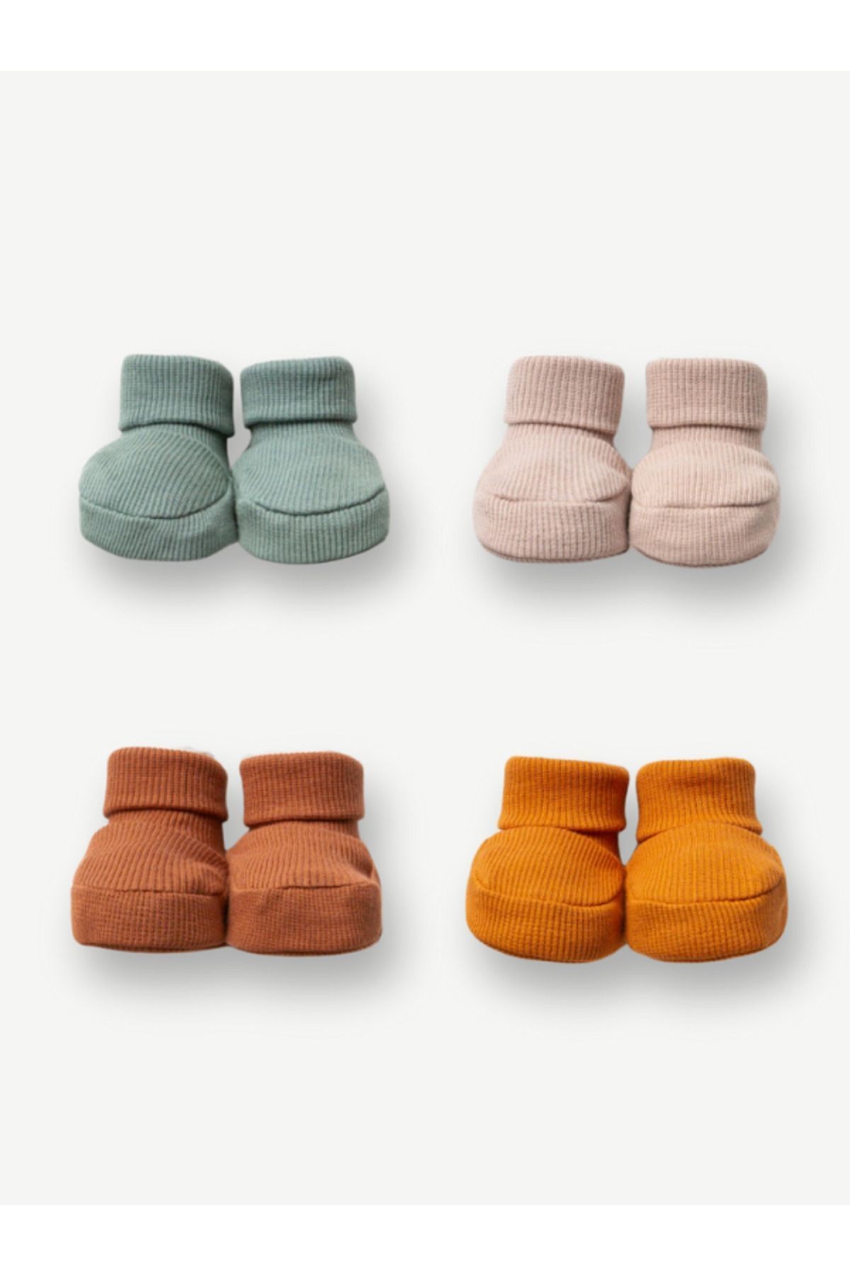 Fitilli Esnek Bebek Patiği 4'lü Set