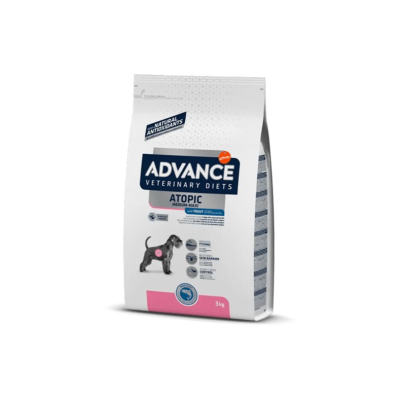 Advance Atopic Derma Medium-Maxi Alabalıklı Köpek Maması – 3 kg