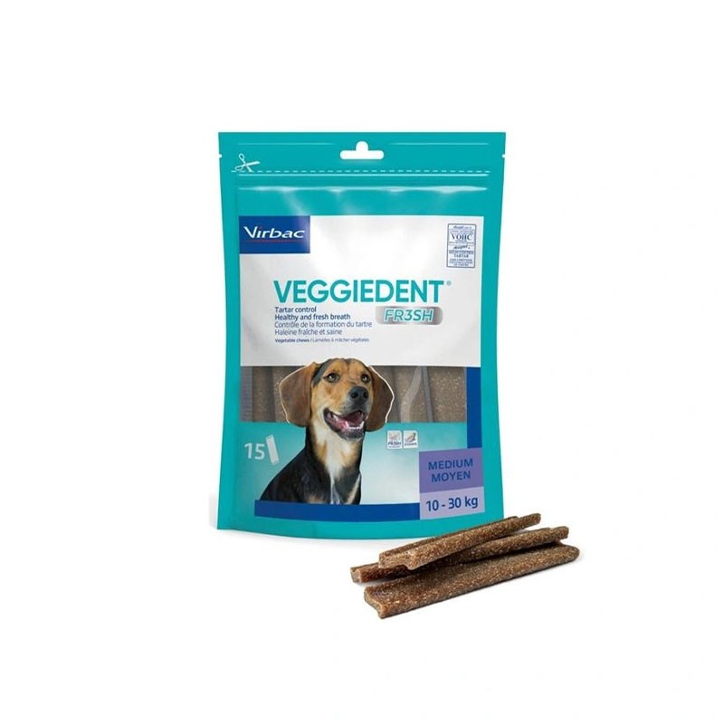 Virbac Veggiedent FR3SH Orta Irk Köpekler İçin Çiğneme Barları - Medium