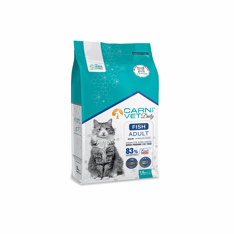 Carni Vet Daily Balıklı Yetişkin Kedi Maması – 1.5 kg