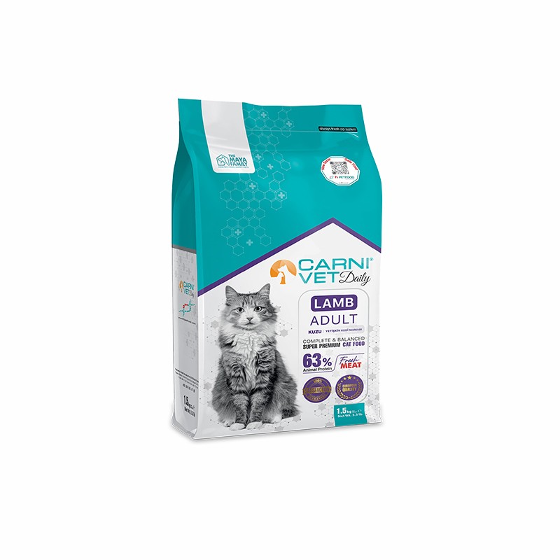 Carni Vet Daily Kuzu Etli Yetişkin Kedi Maması – 1.5 kg