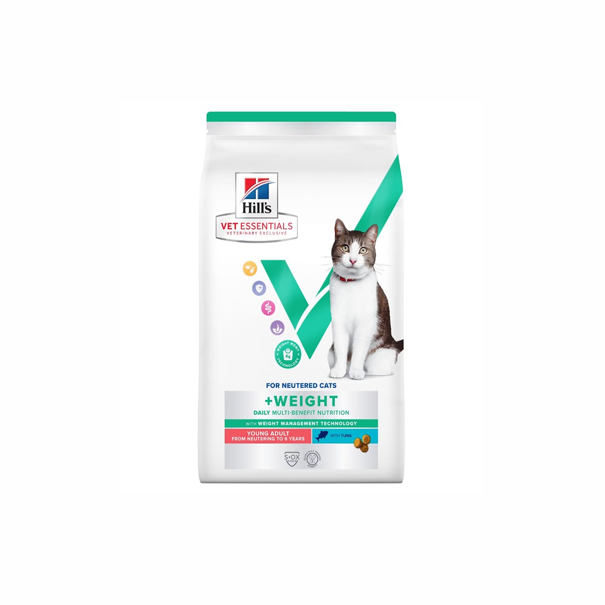 Hill's Vet Essentials Multi-Benefit + Weight Genç Yetişkin Tuna Balıklı Kısırlaştırılmış Kedi Maması – 3 kg