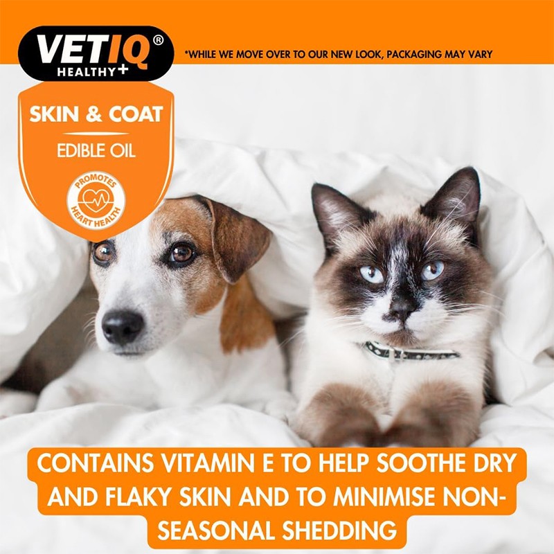 VetIQ Skin & Coat Edible Oil (Kedi ve Köpekler İçin Deri Tüy Bakım Yağı) - 250 ml