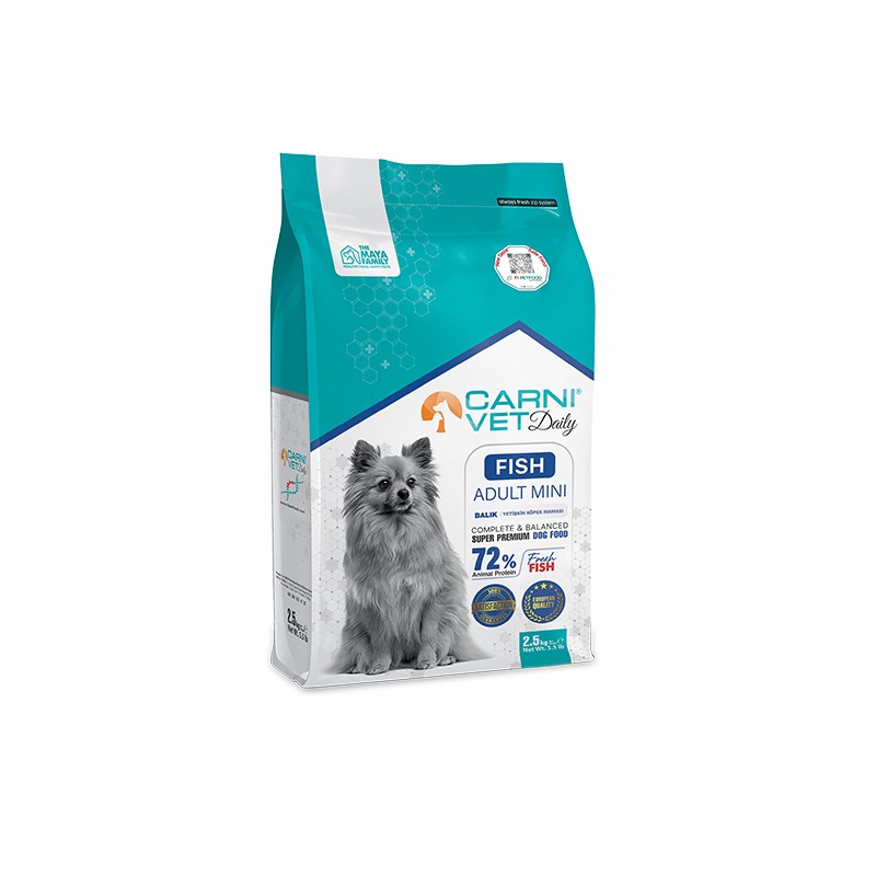 Carni Vet Daily Mini Küçük Irk Balıklı Yetişkin Köpek Maması – 2.5 kg