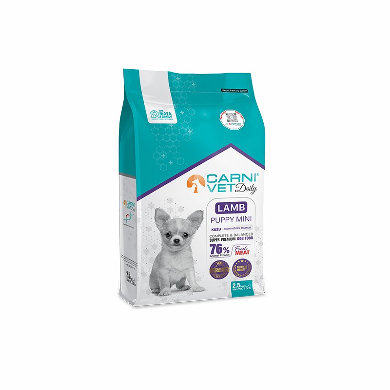 Carni Vet Daily Mini Küçük Irk Kuzu Etli Yavru Köpek Maması – 2.5 kg