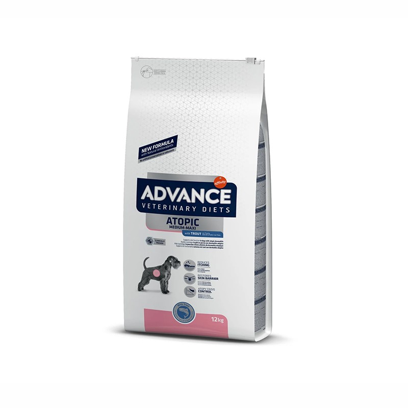 Advance Atopic  Derma Medium-Maxi Alabalıklı Köpek Maması – 12 kg