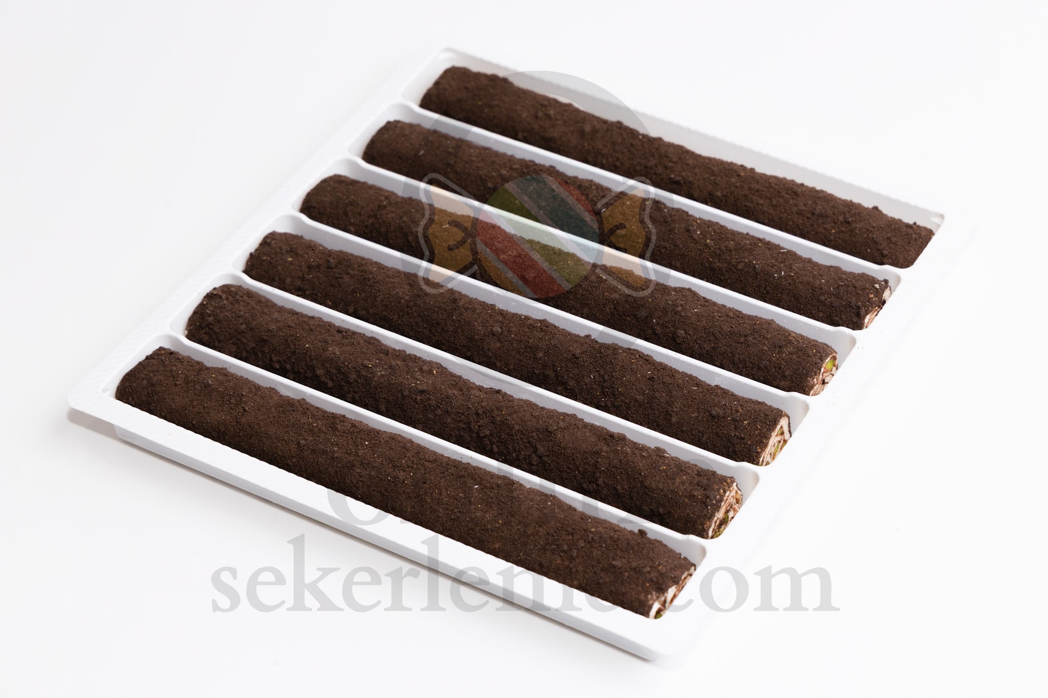 KAKOLU BİSKÜVİ KAPLI ÇİKOLATA ANTEP FISTIKLI SARMA SULTAN LOKUM *BATON* (4KG)