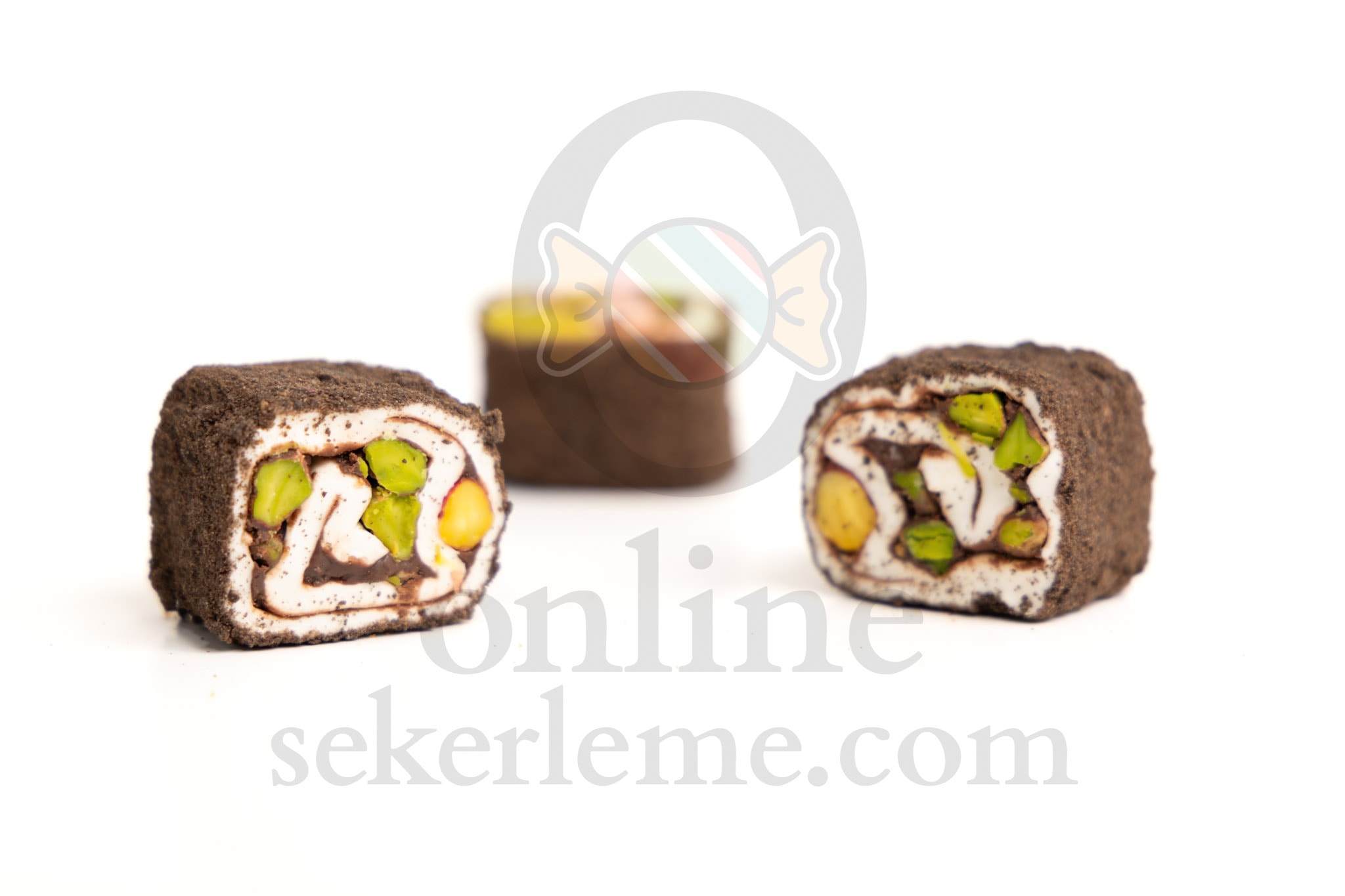 KAKAO BİSKÜVİ KAPLI ÇİKOLATA ANTEP FISTIKLI SARMA SULTAN LOKUM (5KG)