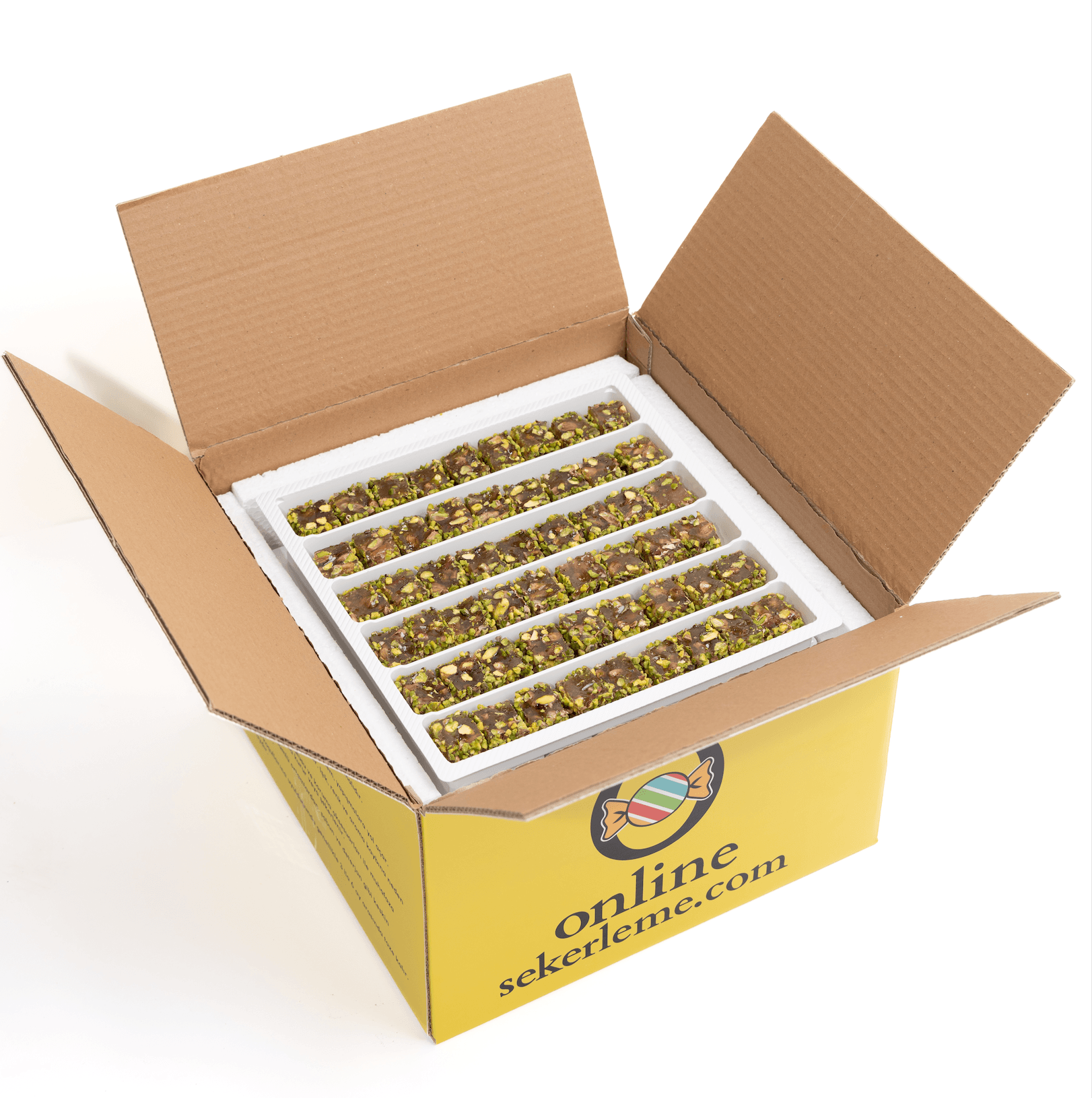 PİRİNÇ FISTIK KAPLI BALLI FISTIKLI KÜP LOKUM (5KG)