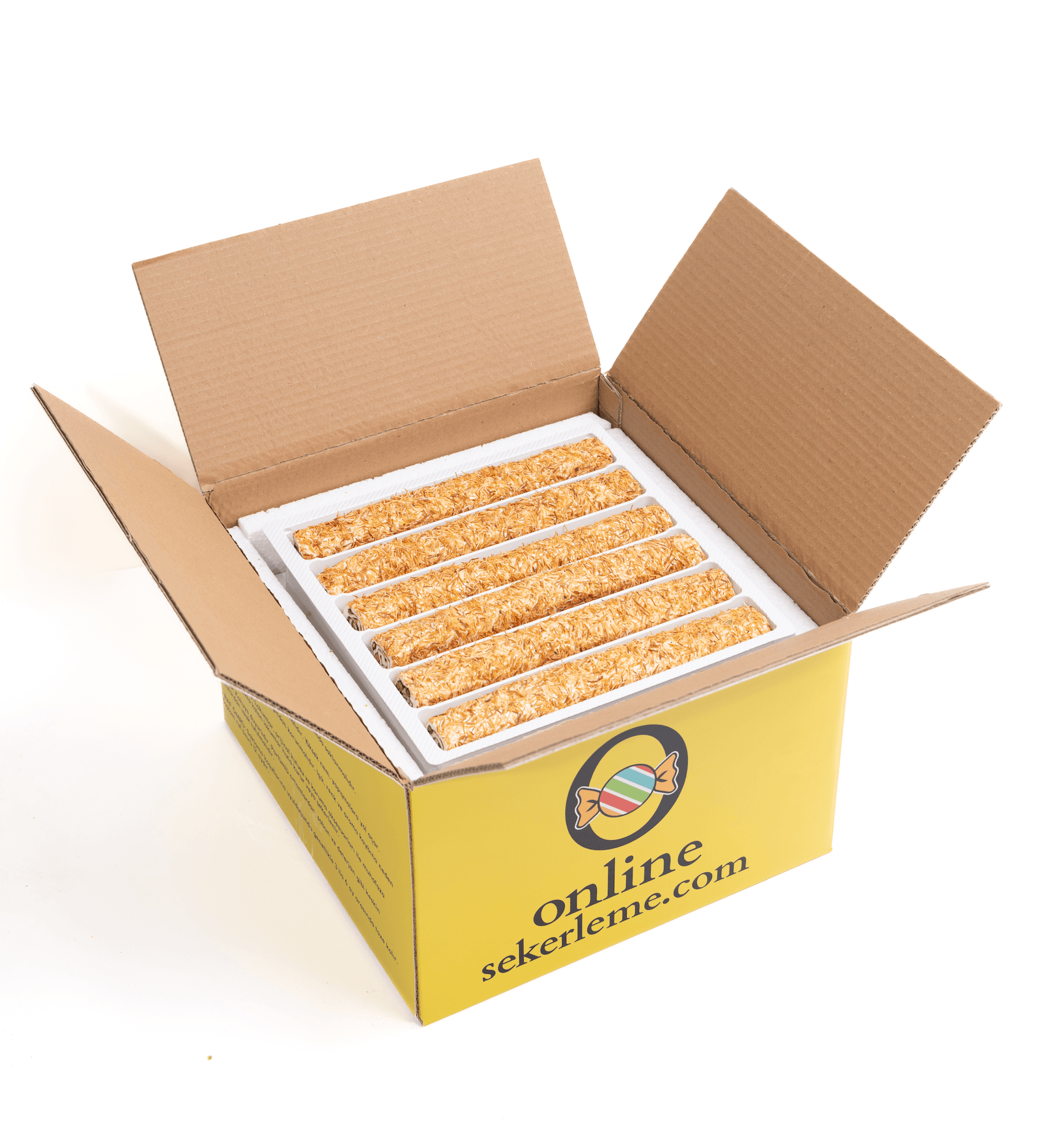 ÇITIR KADAYIF KAPLI ÇİKOLATALI ANTEP FISTIKLI SARMA SULTAN LOKUM *BATON* (4KG)
