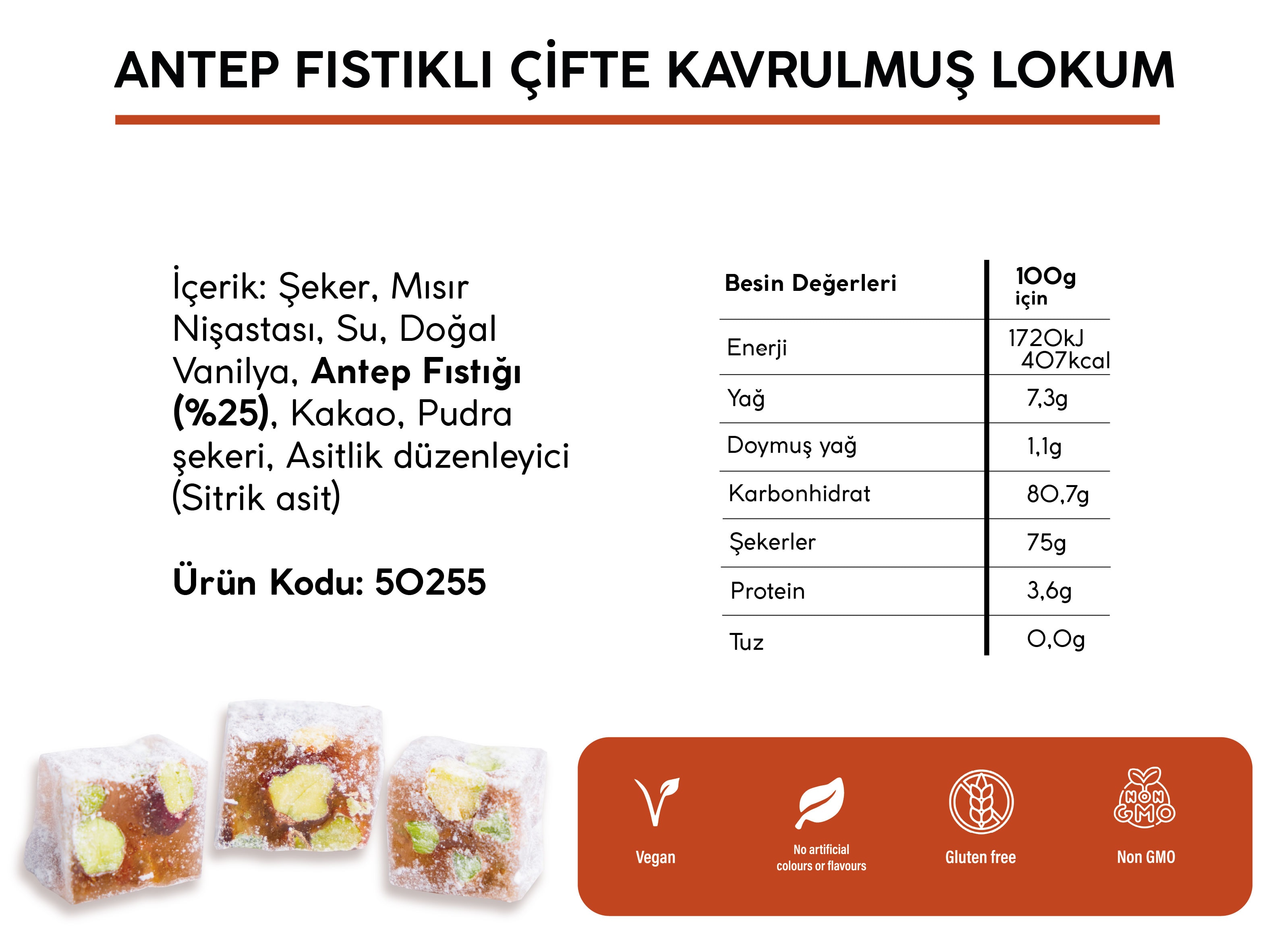 ANTEP FISTIKLI ÇİFTE KAVRULMUS LOKUM (6KG)