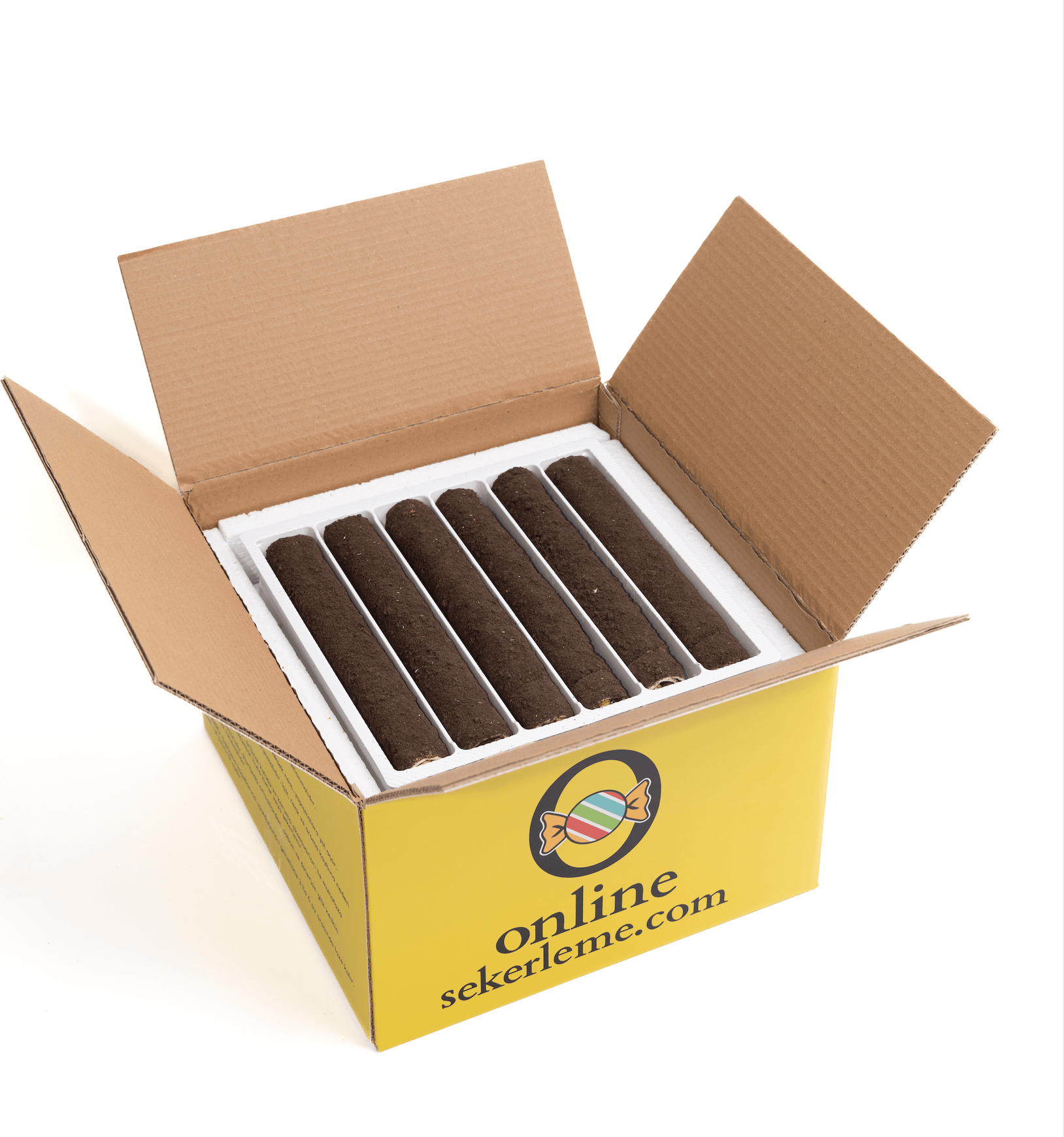 KAKOLU BİSKÜVİ KAPLI ÇİKOLATA ANTEP FISTIKLI SARMA SULTAN LOKUM *BATON* (4KG)