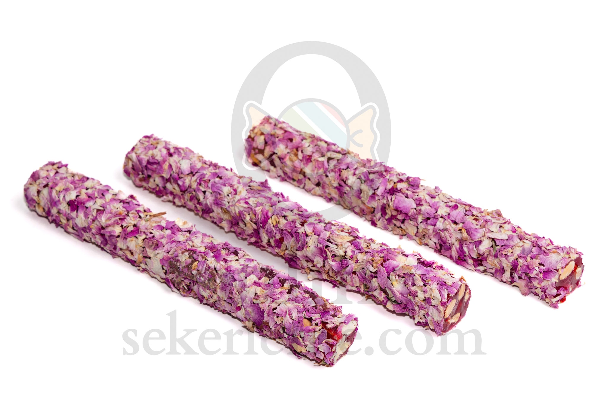 GÜL YAPRAK KAPLI NARLI BADEMLİ ŞERİT LOKUM *BATON* (5KG)
