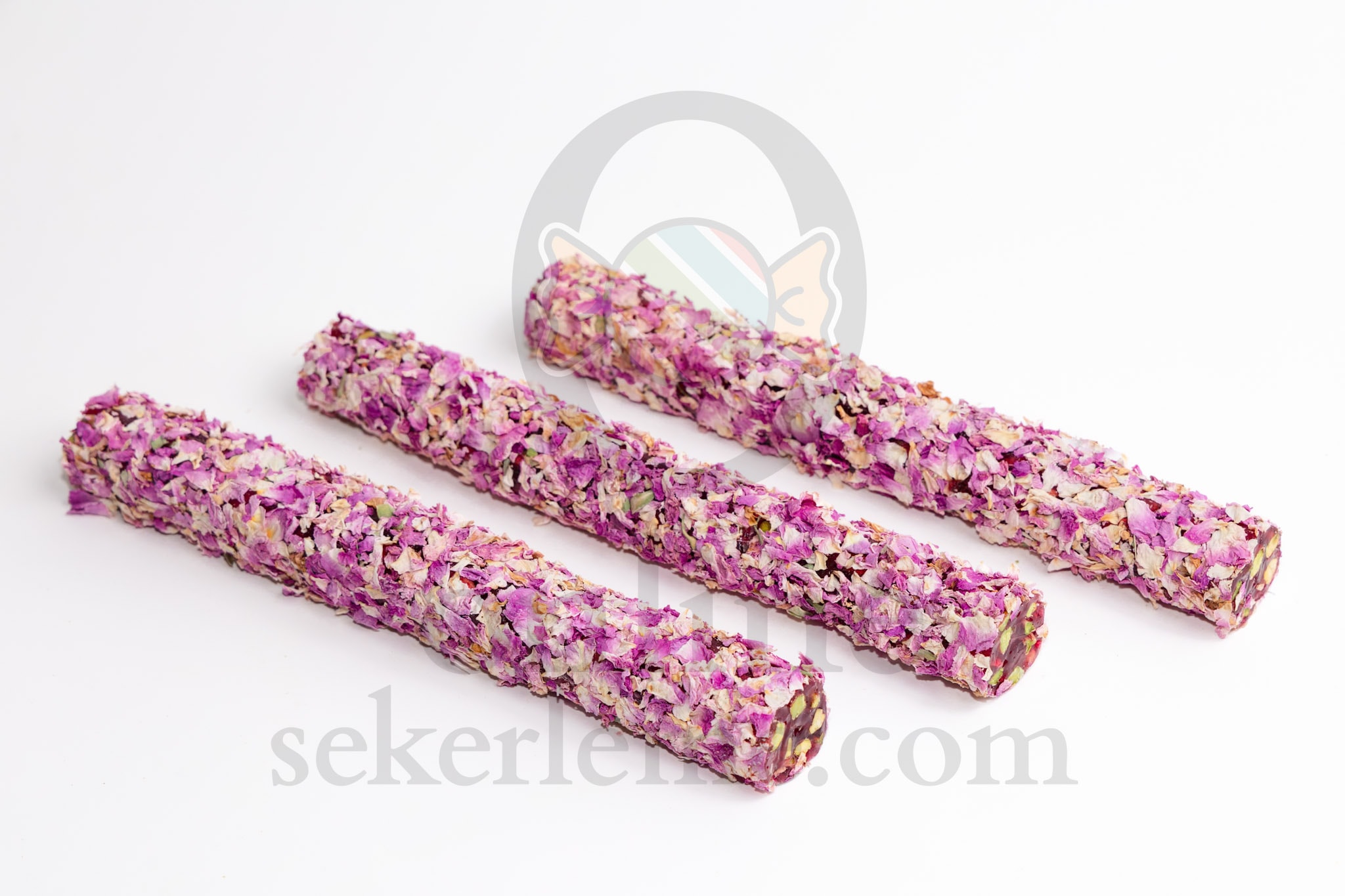 GÜL YAPRAK KAPLI NARLI ANTEP FISTIKLI ŞERİT LOKUM *BATON* (5KG)