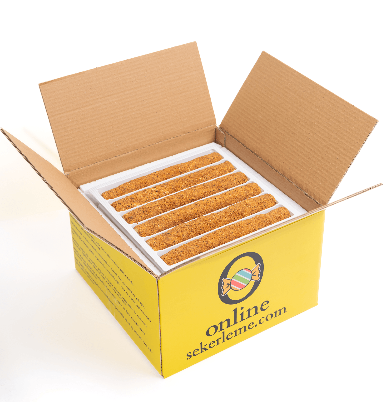 TOZ BADEM KAPLI BEYAZ ÇİKOLATALI BADEMLİ SARMA SULTAN LOKUM *BATON* (4KG)