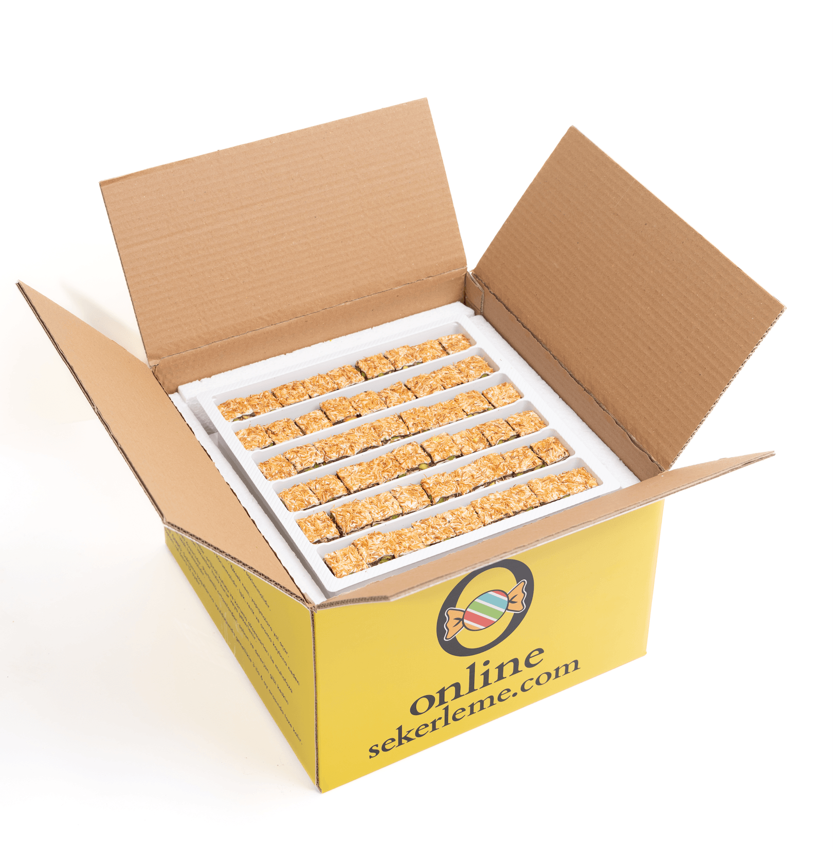 ÇITIR KADAYIF KAPLI ÇİKOLATA ANTEP FISTIKLI BAKLAVA LOKUM (5KG)