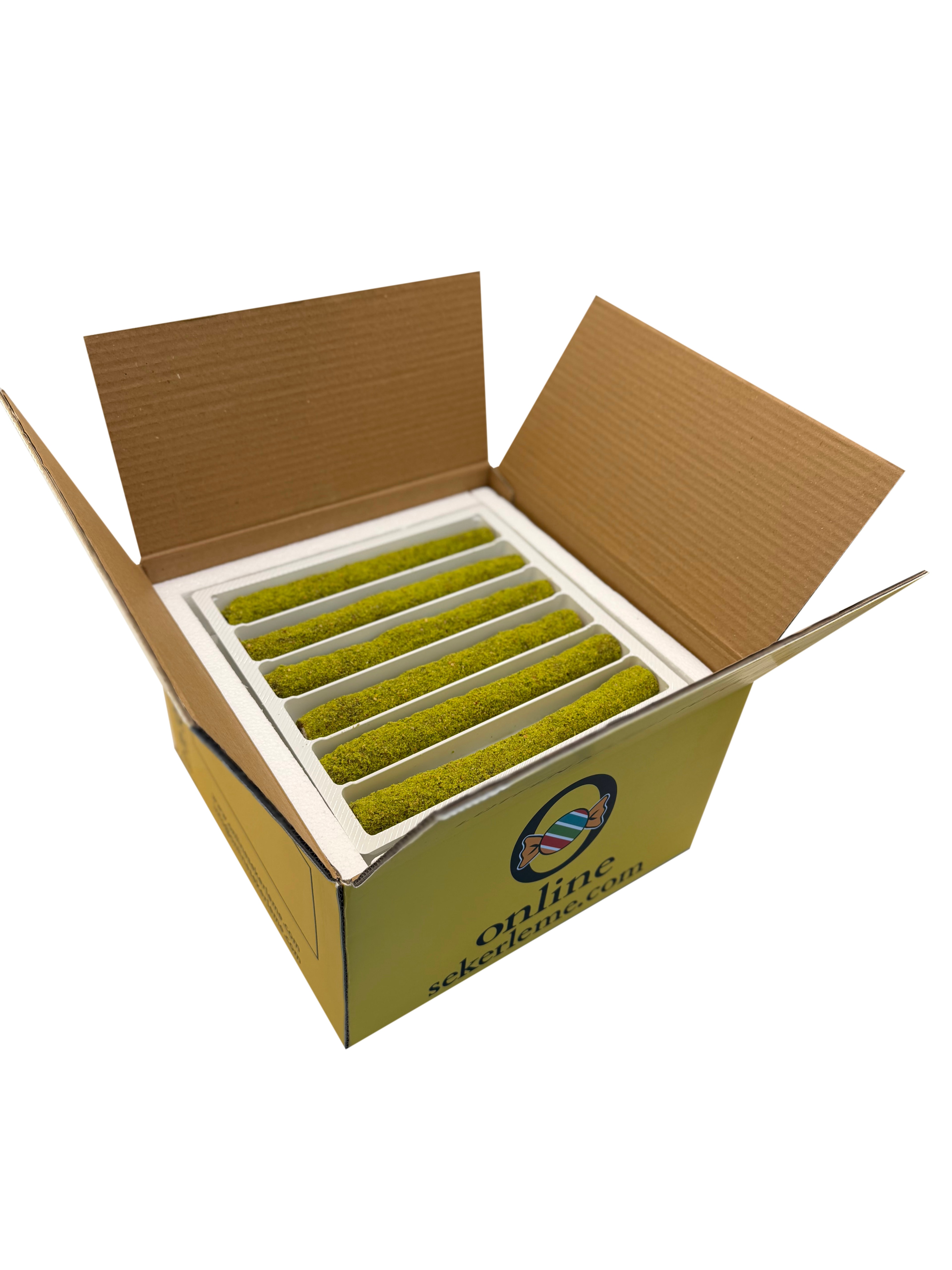 TOZ ANTEP FISTIĞI KAPLI İNCİR CEVİZLİ ŞERİT LOKUM *BATON* (5KG)